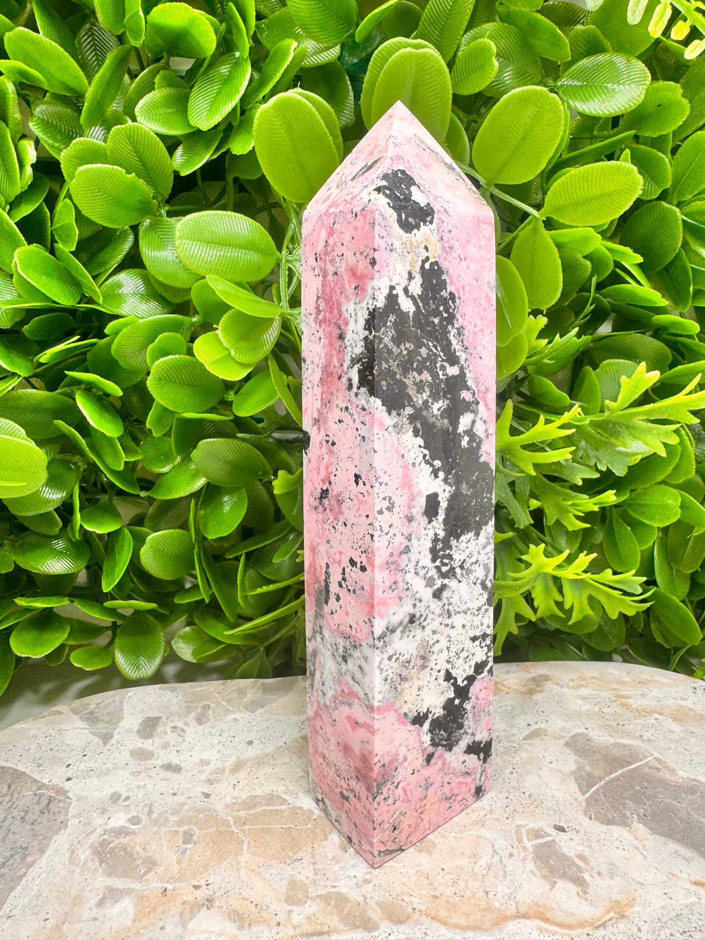 Rhodonite From Peru Tower 494g