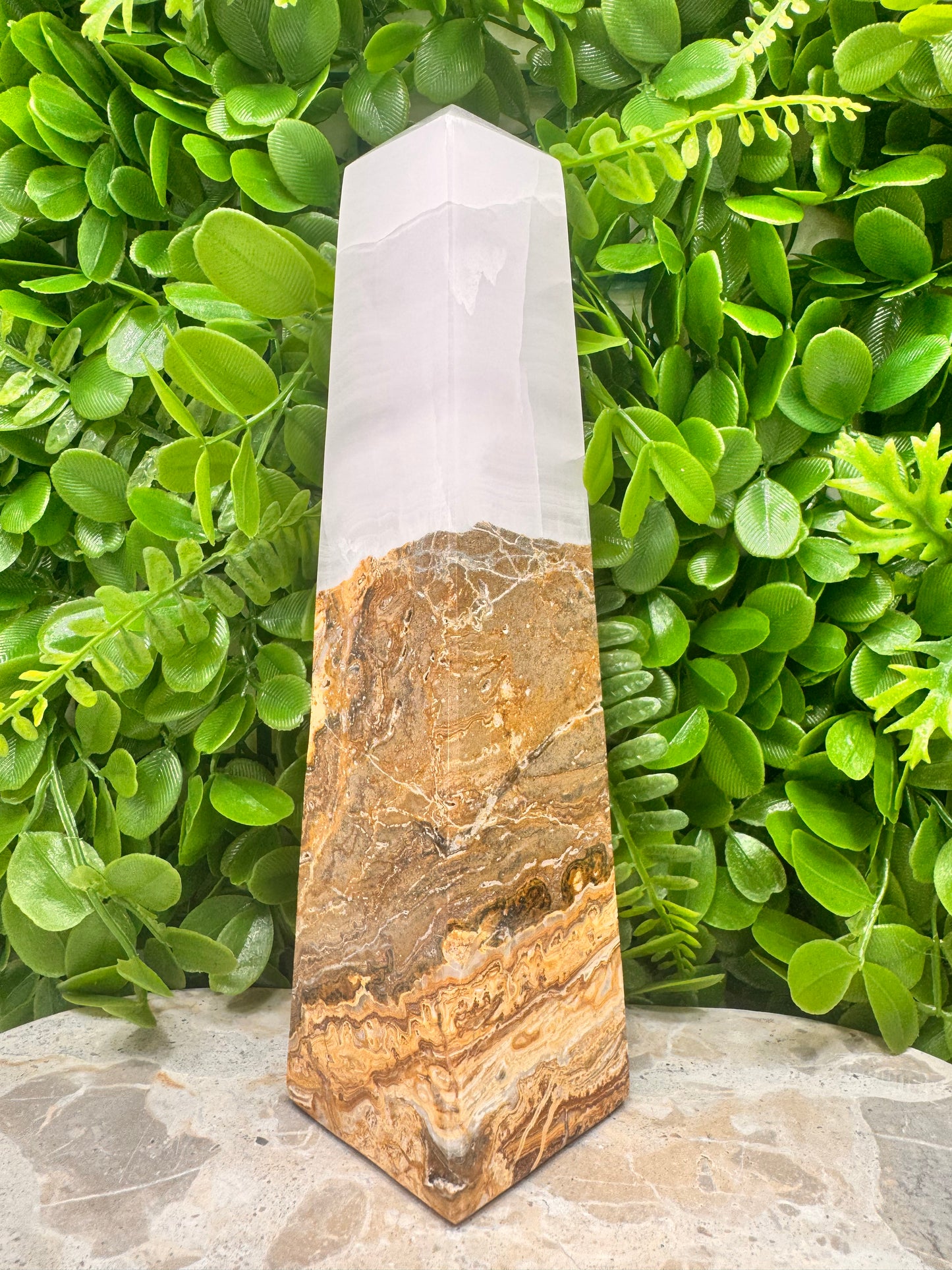 Pink Mangano / Pakistan Bumble Bee Jasper Tower 1082g