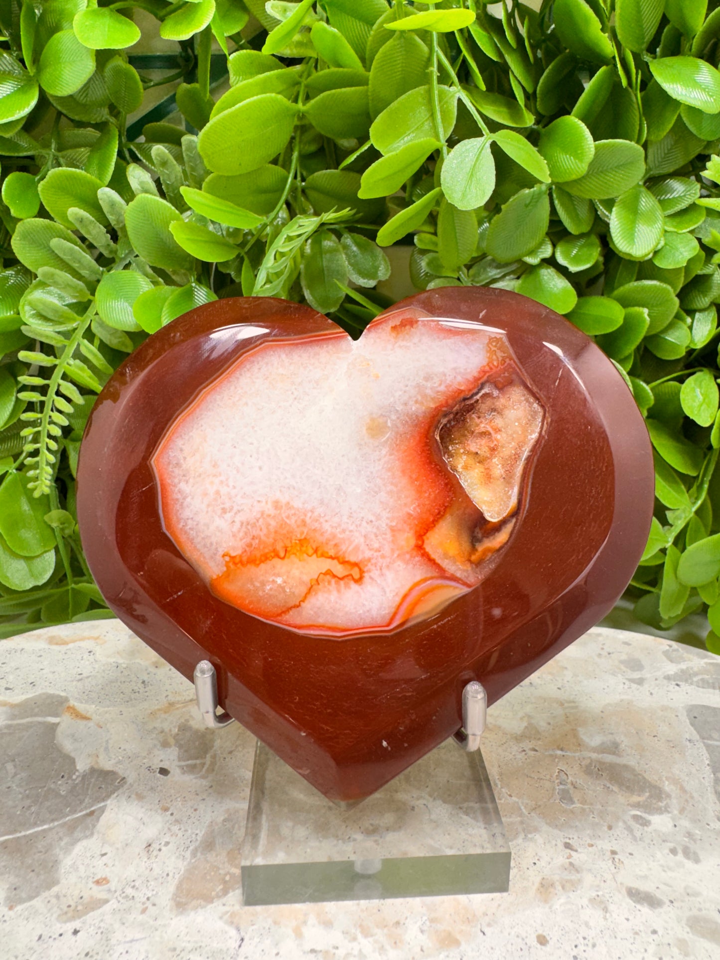 Carnelian Druzy Heart 242g