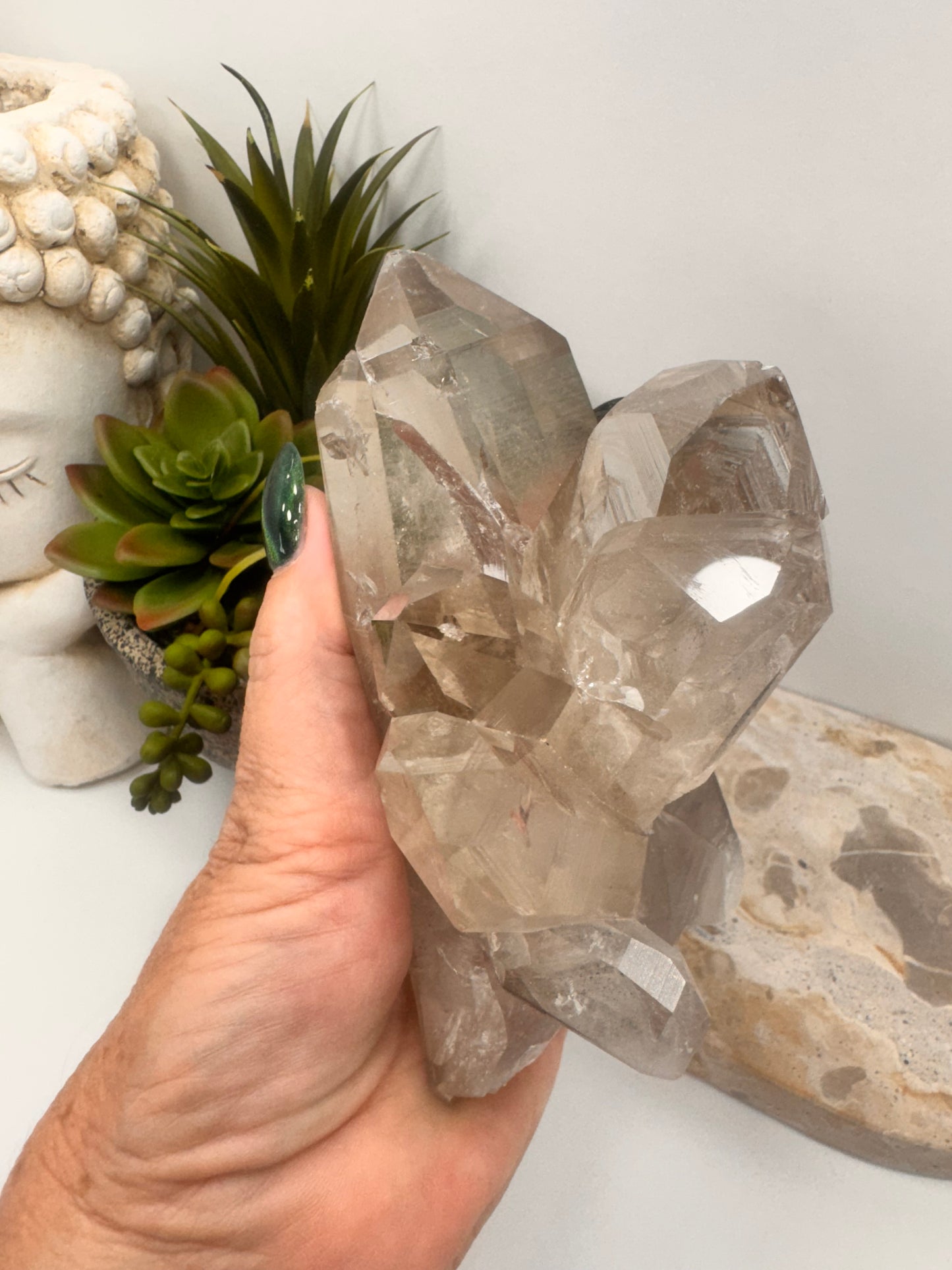 Black Phantom Quartz Freeform 844g