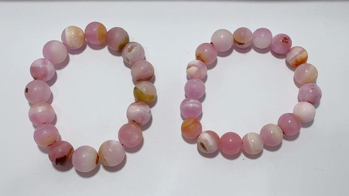 Pink Aragonite Bracelets 10mm