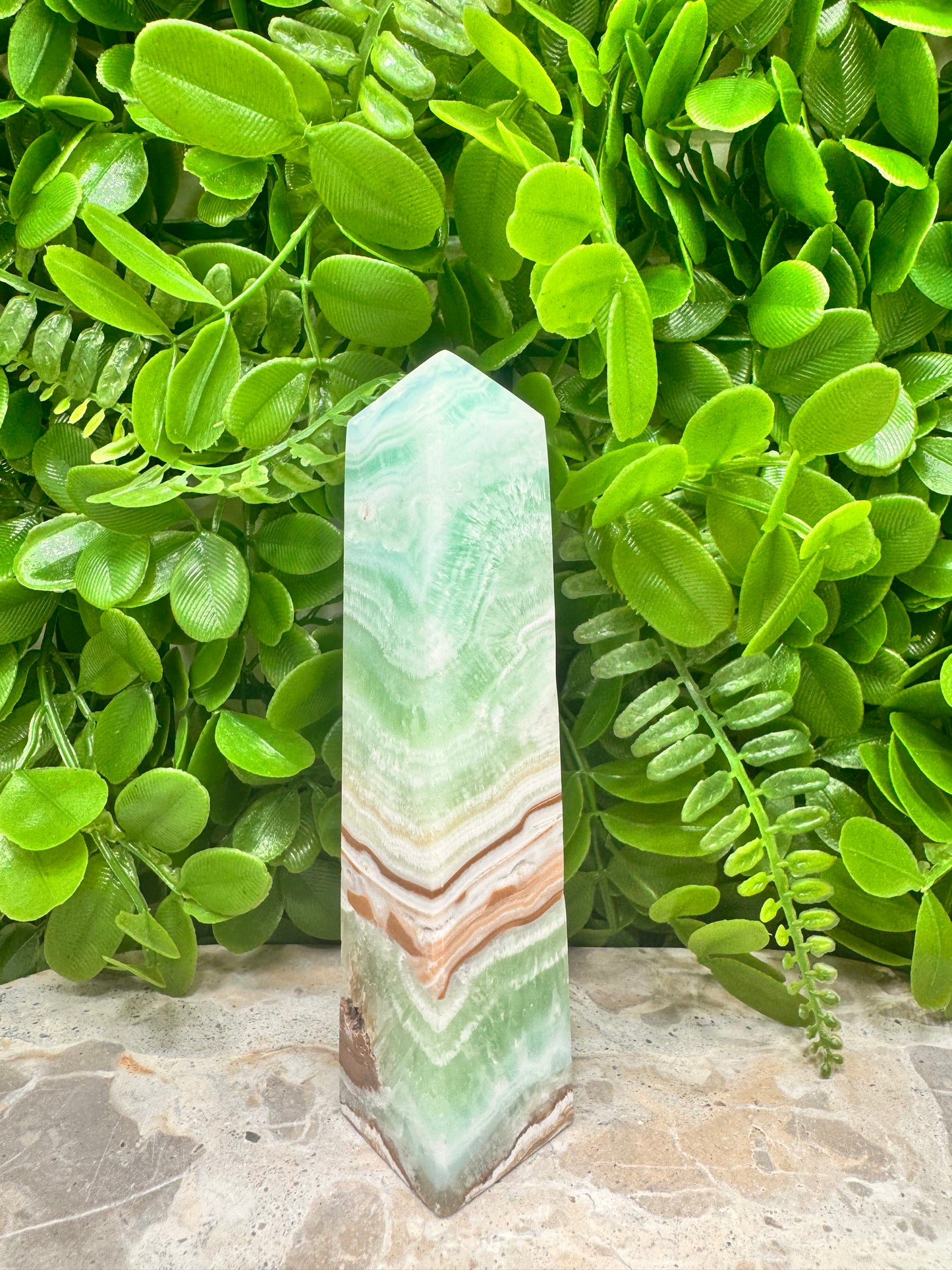 Blue Caribbean Calcite Tower 294g