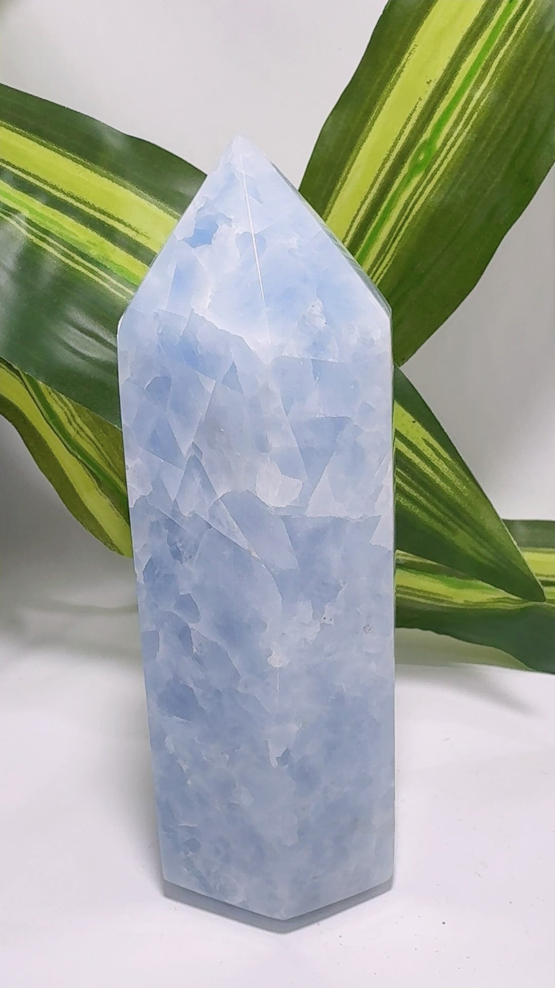 Blue Calcite Tower 776g