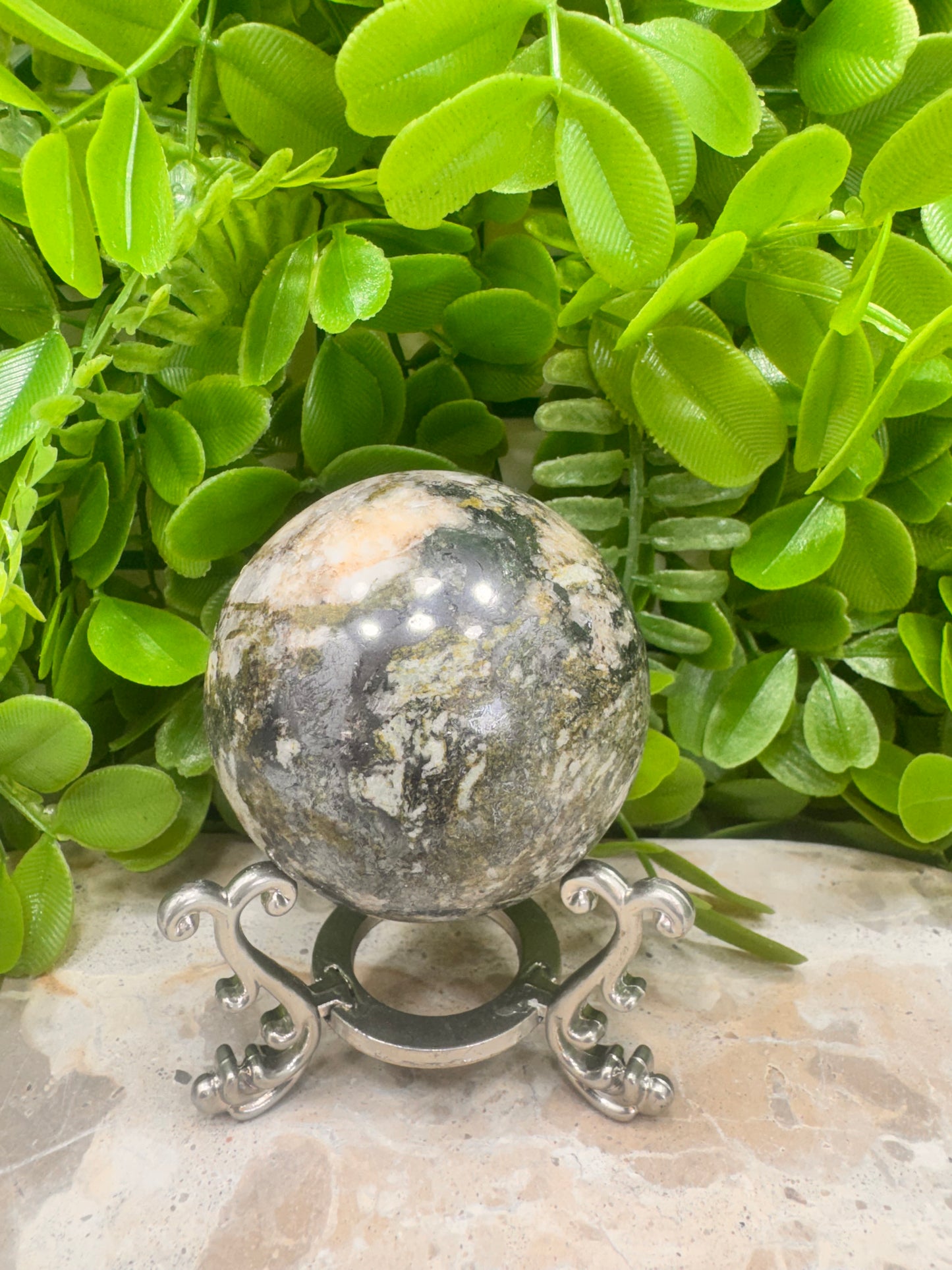 Epidote Hematite Sphere 392g