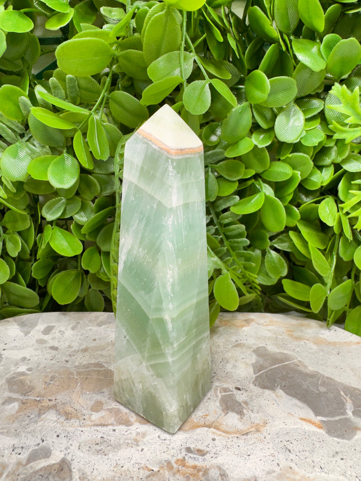 Pistachio Calcite Tower 278g