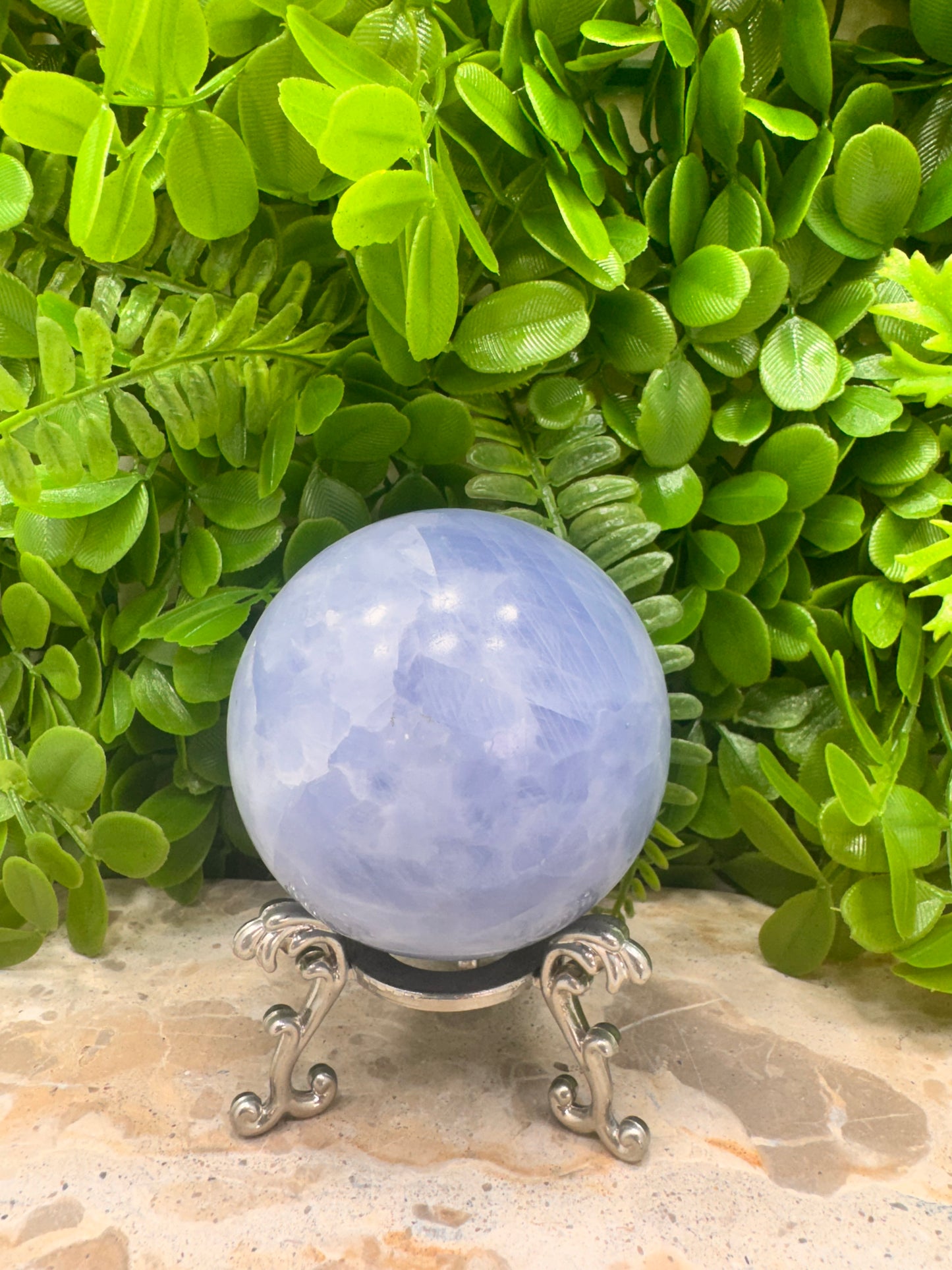 Blue Calcite Sphere 628g