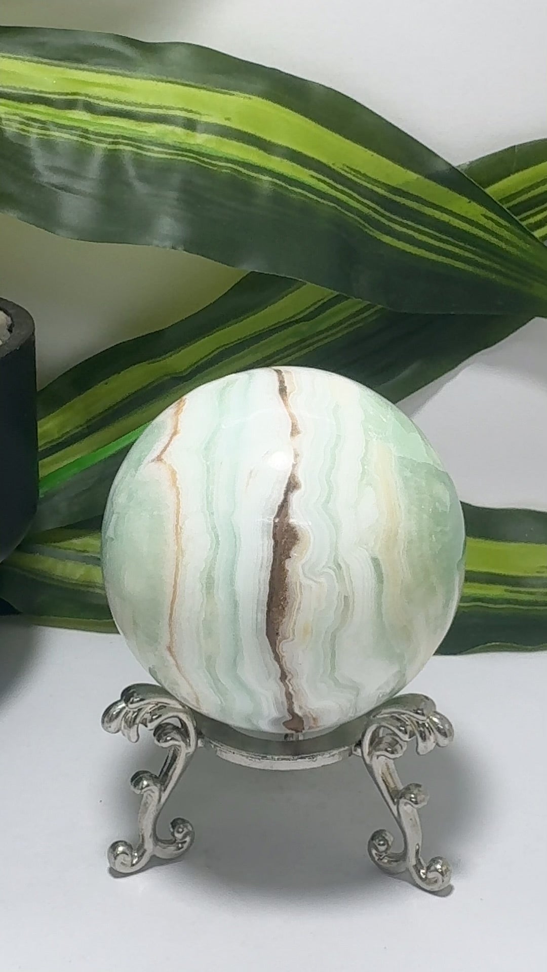 Pistachio Calcite Sphere 566g