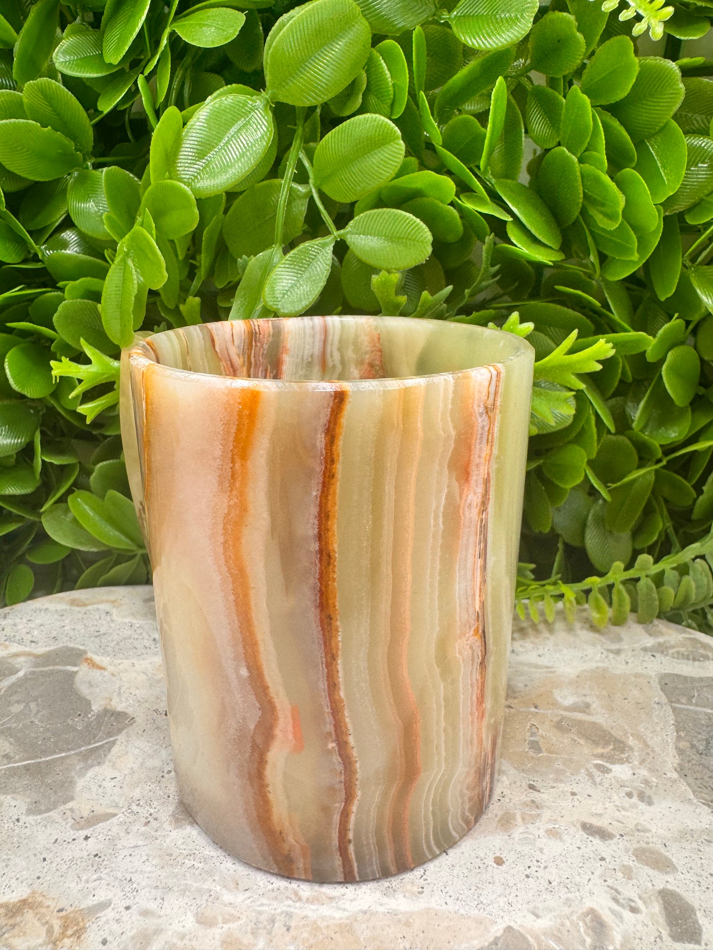Green Banded Onyx Mug 418g