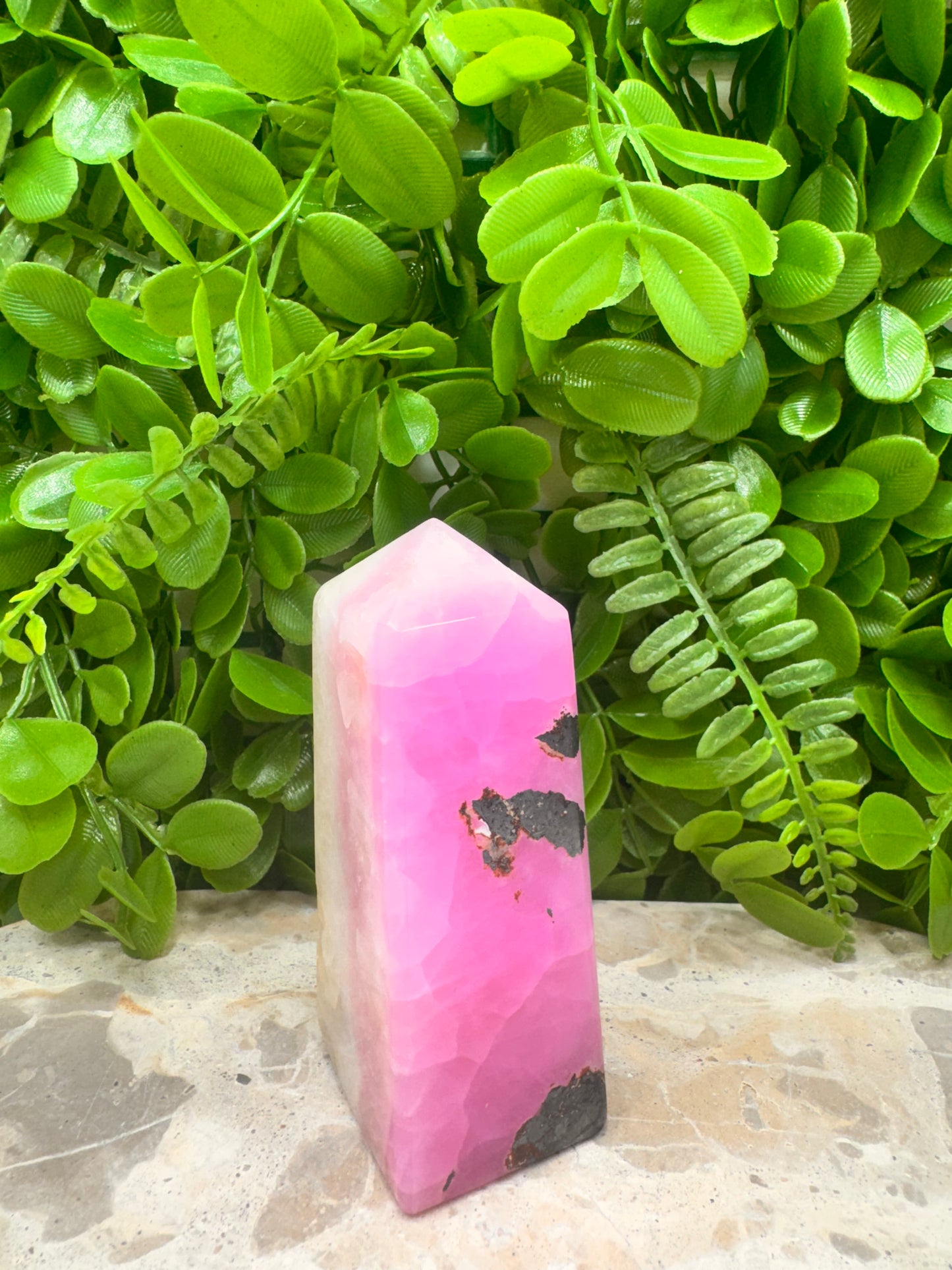 Pink Aragonite Tower 364g