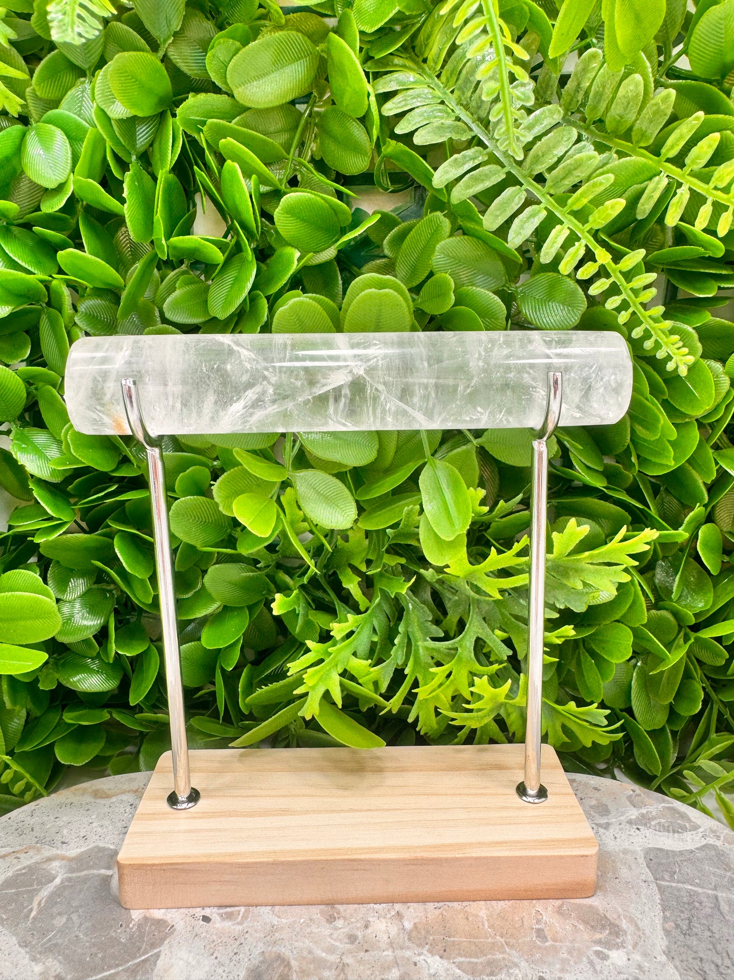 Clear Quartz Cylinder & Stand 214g