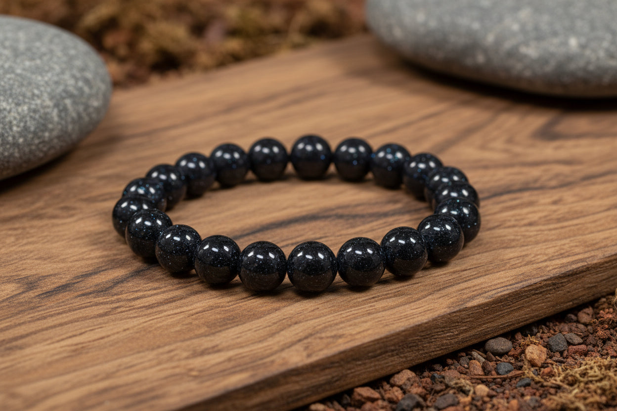 Blue Sandstone Bracelet 8mm