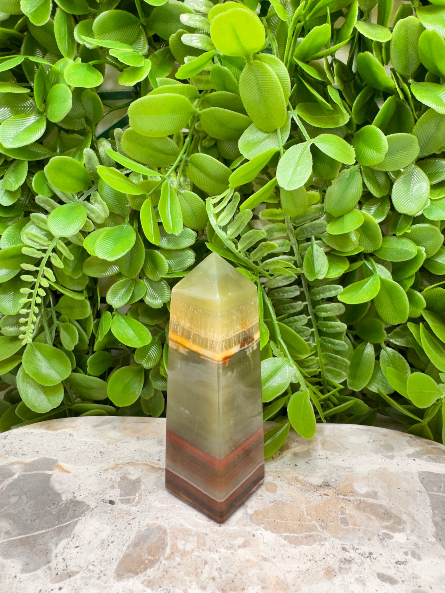 Green Banded Onyx Point 190g