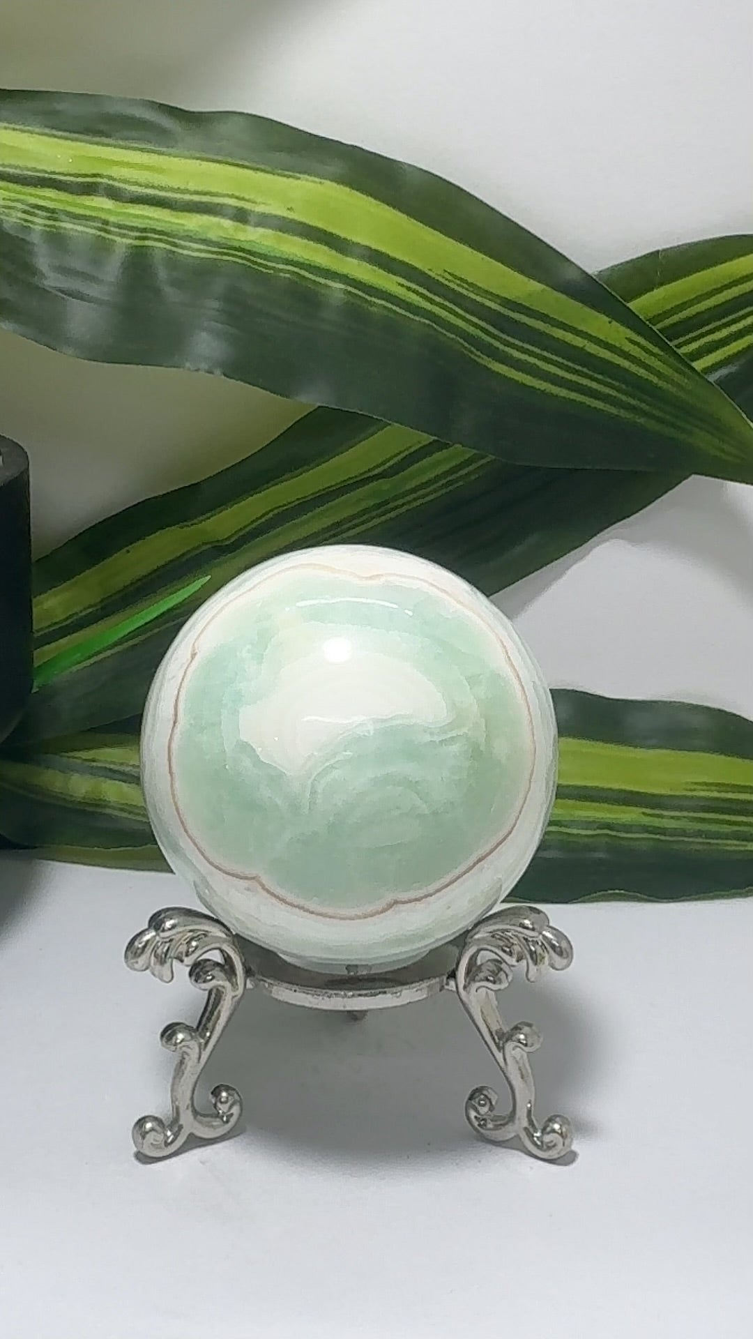Pistachio Calcite Sphere 432g