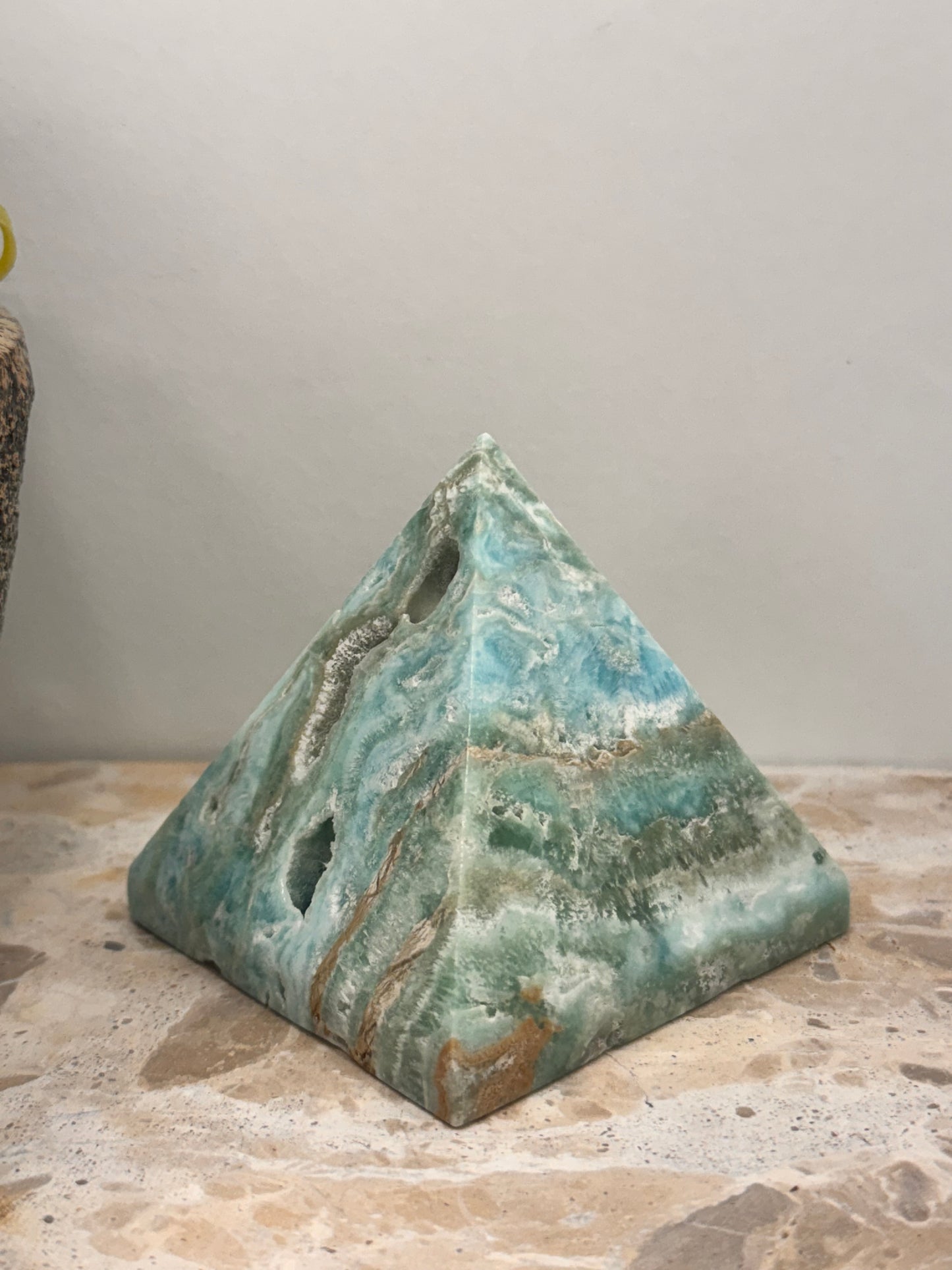 Aragonite & Smithsonite Pyramid 302g
