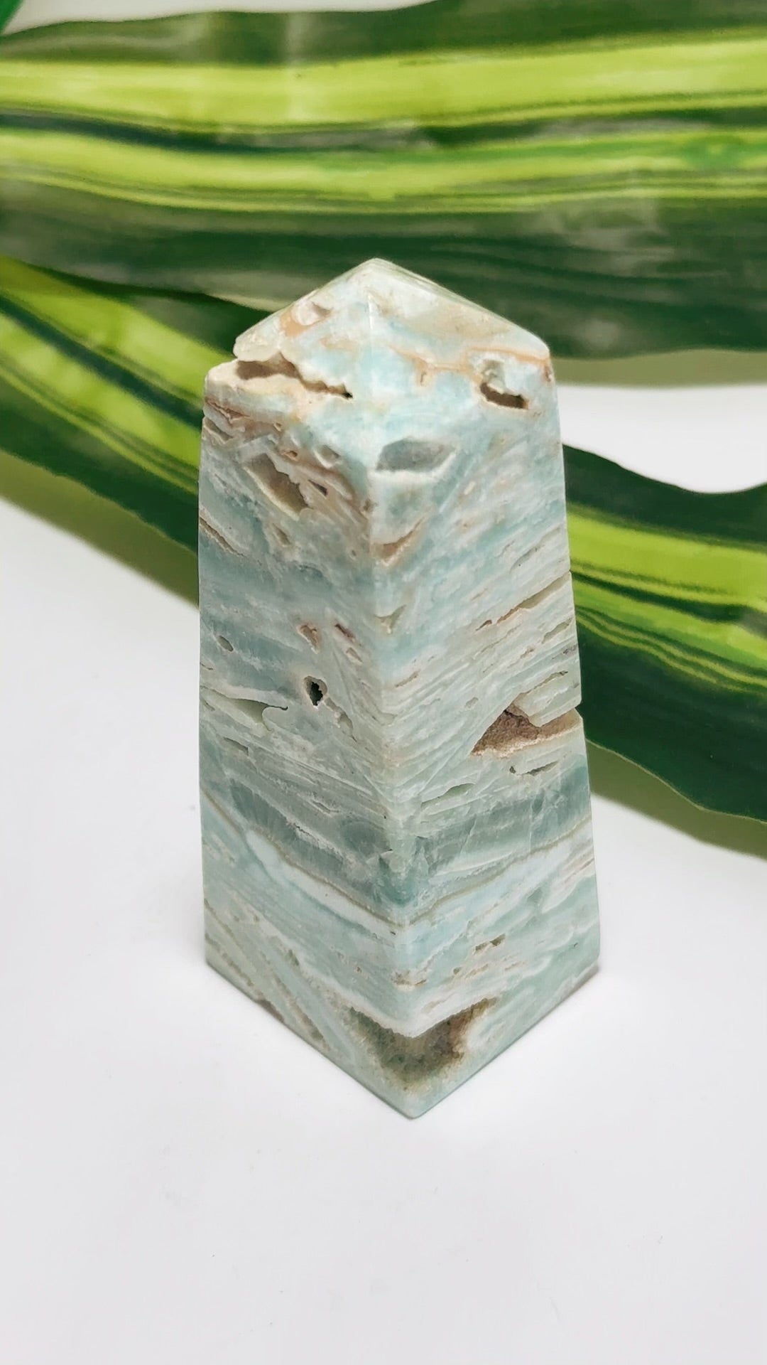 Blue Aragonite with Smithsonite Tower 194g