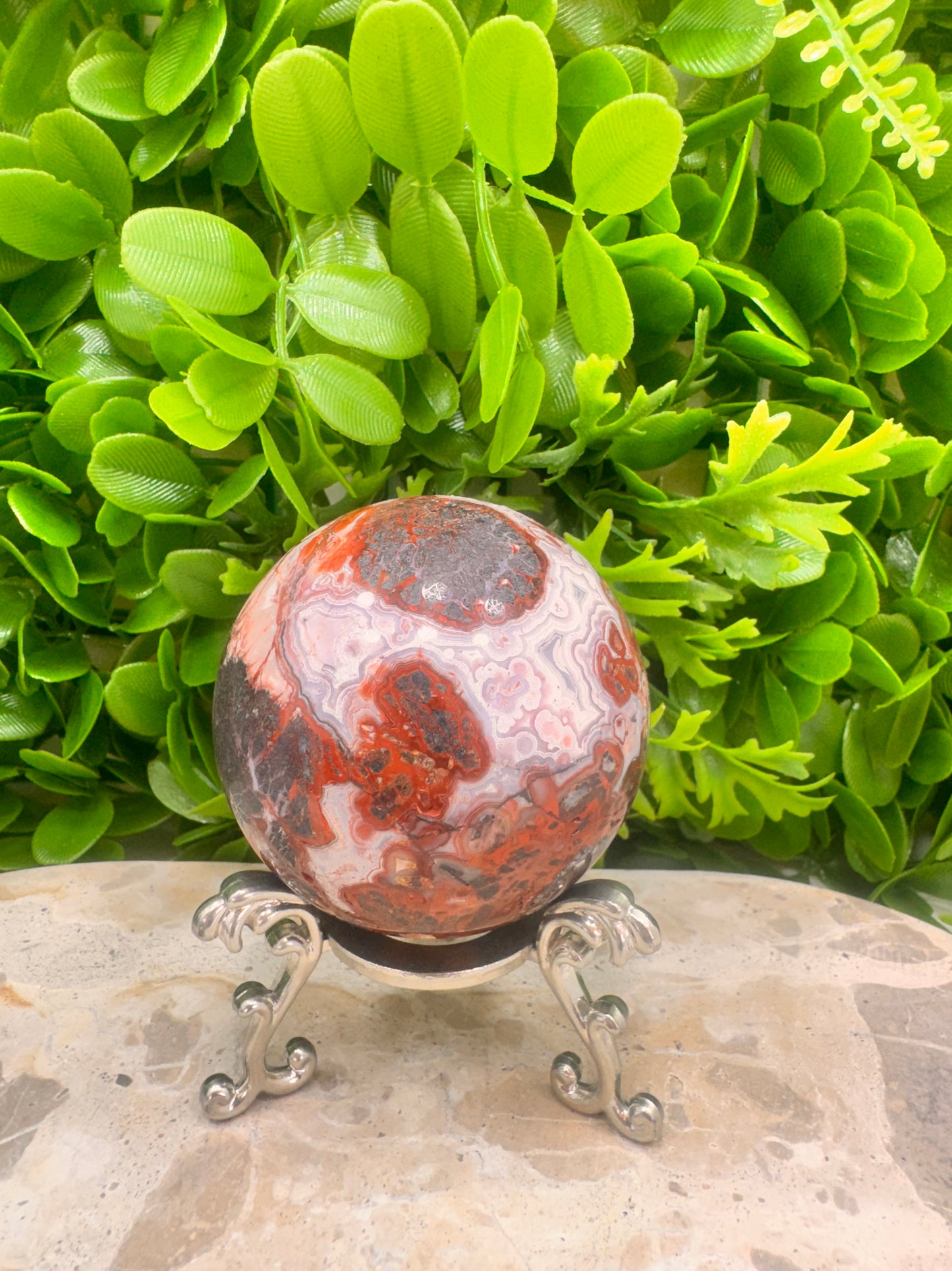 Mexican Agate Sphere 442g