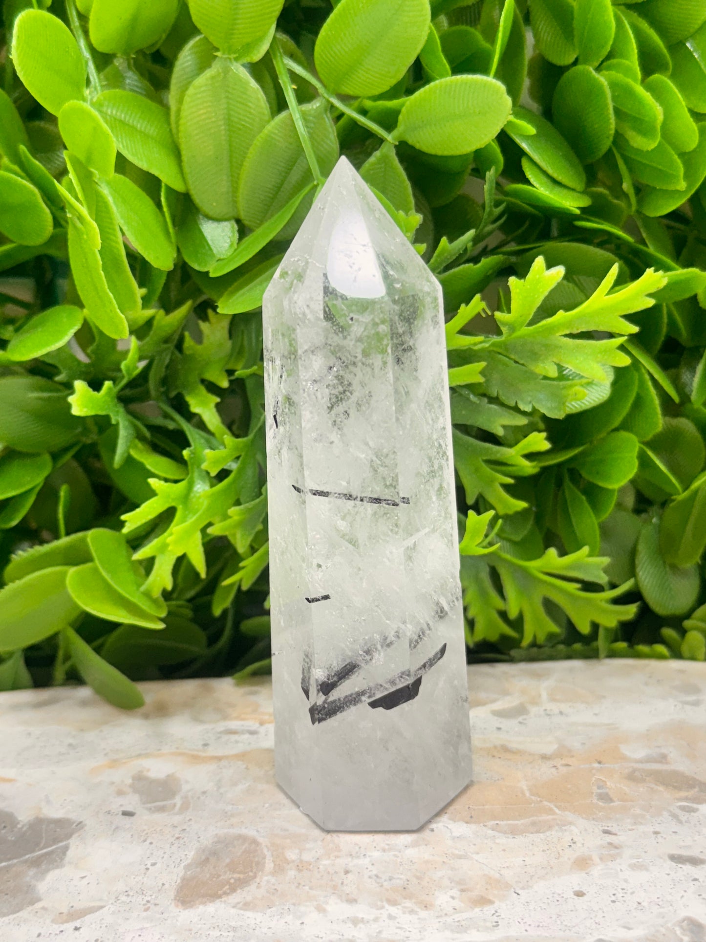 Tourmaline in Quartz Tower 222g