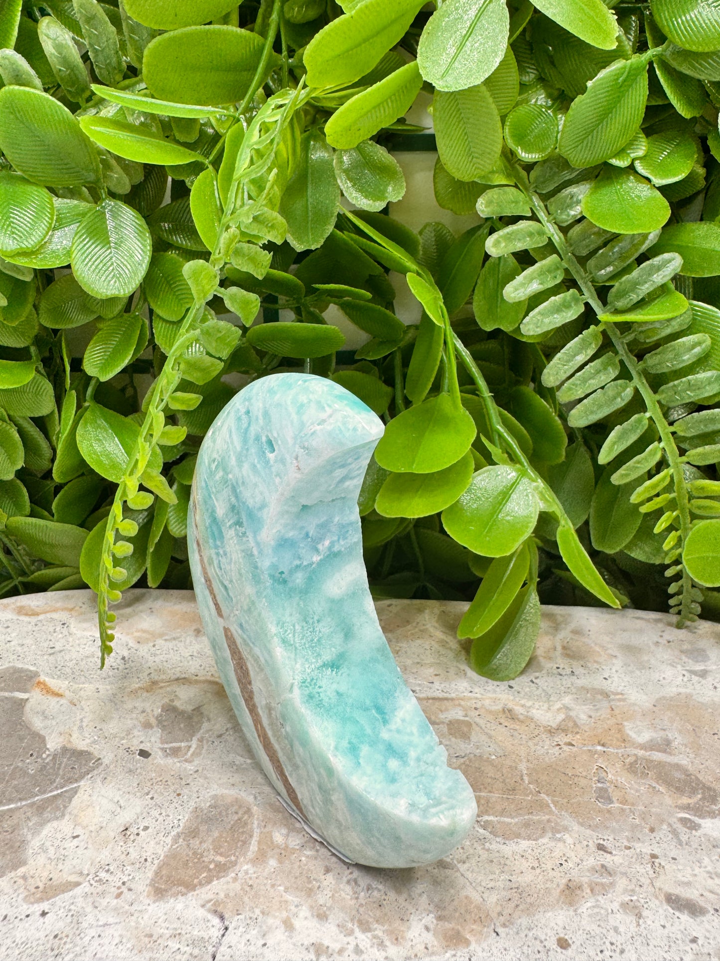 Blue Aragonite Moon 160g