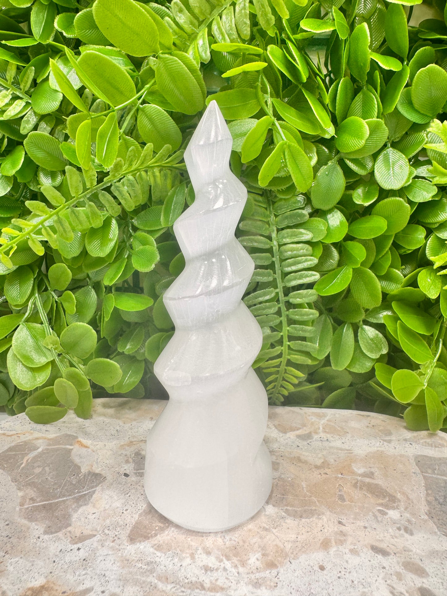 Selenite Unicorn Tower App. 320g