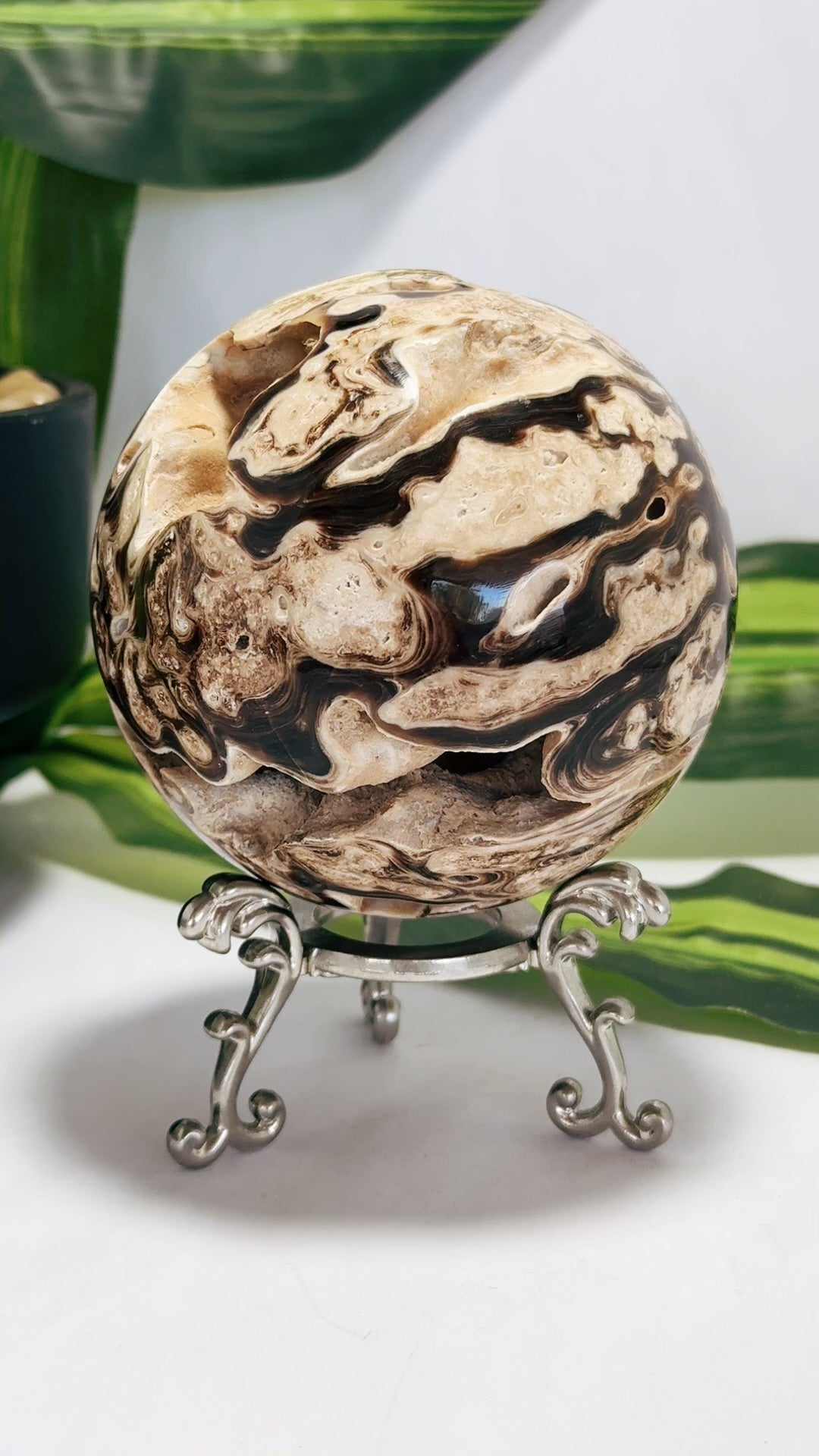 Chocolate Calcite Sphere 806g