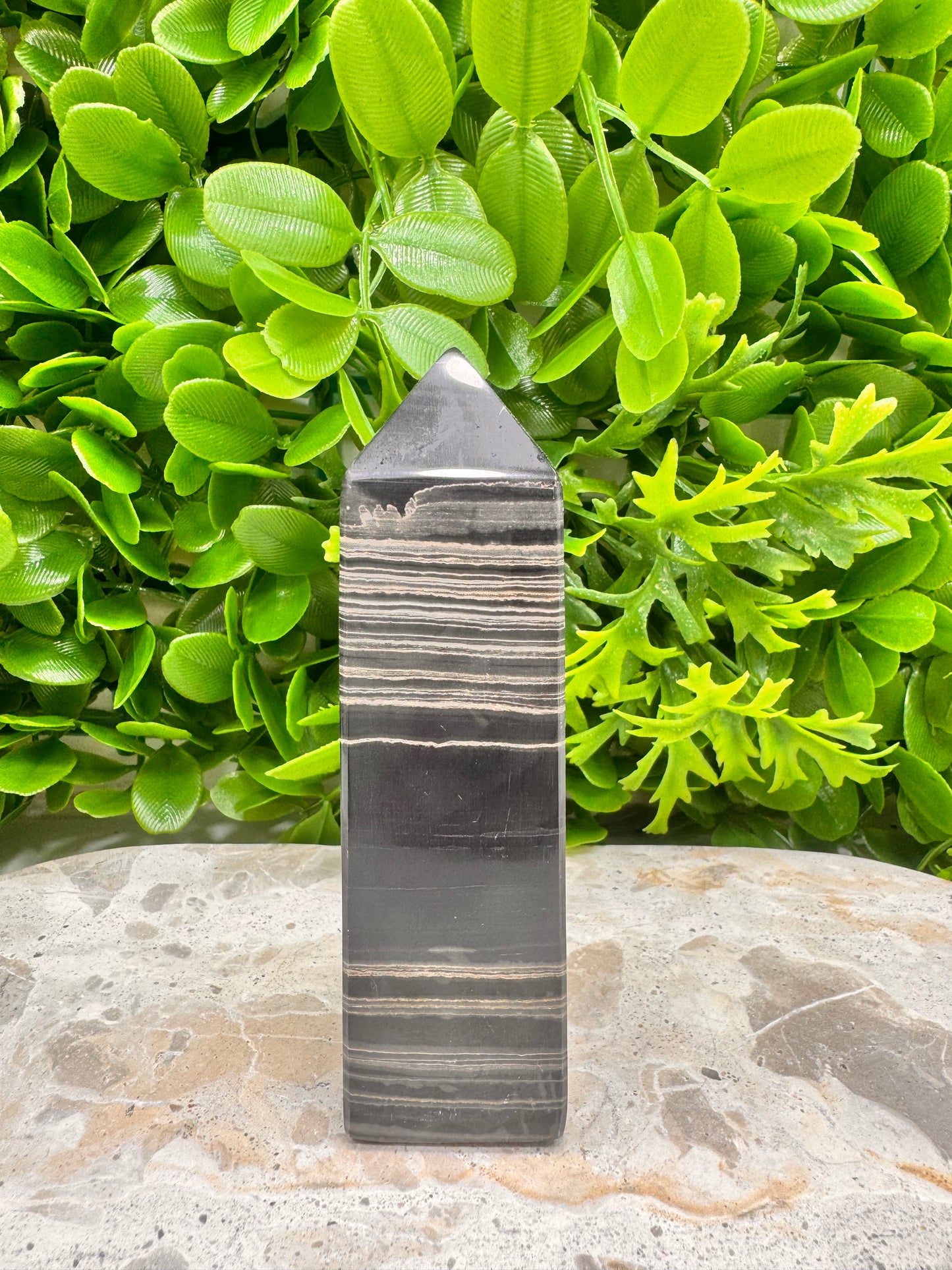 Black Banded Onyx Tower 258g