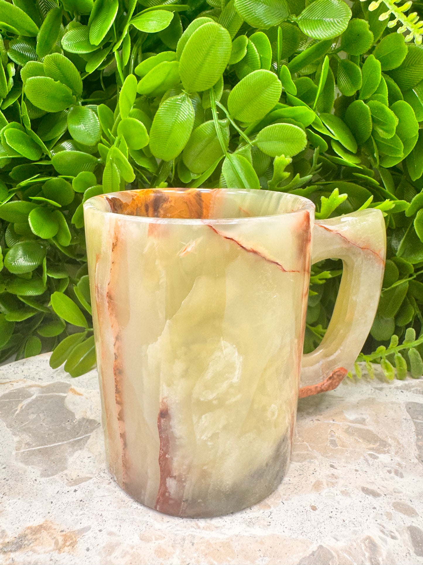 Green Banded Onyx Mug 434g