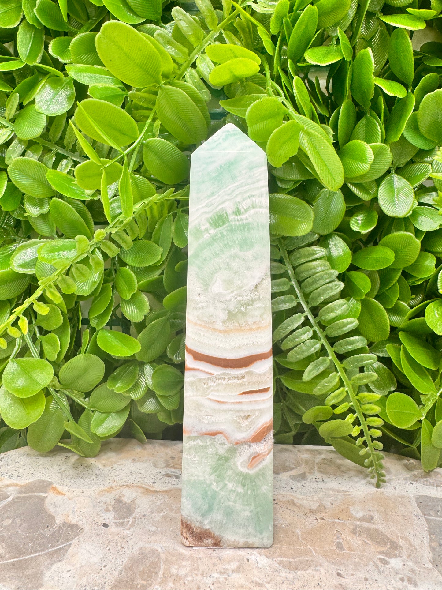 Blue Caribbean Calcite Tower 360g