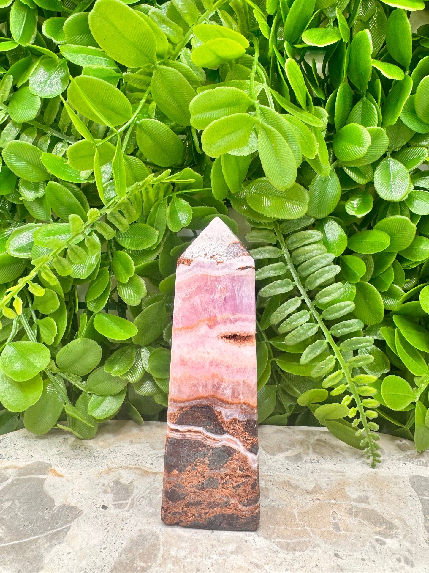 Pink Aragonite Tower 324g