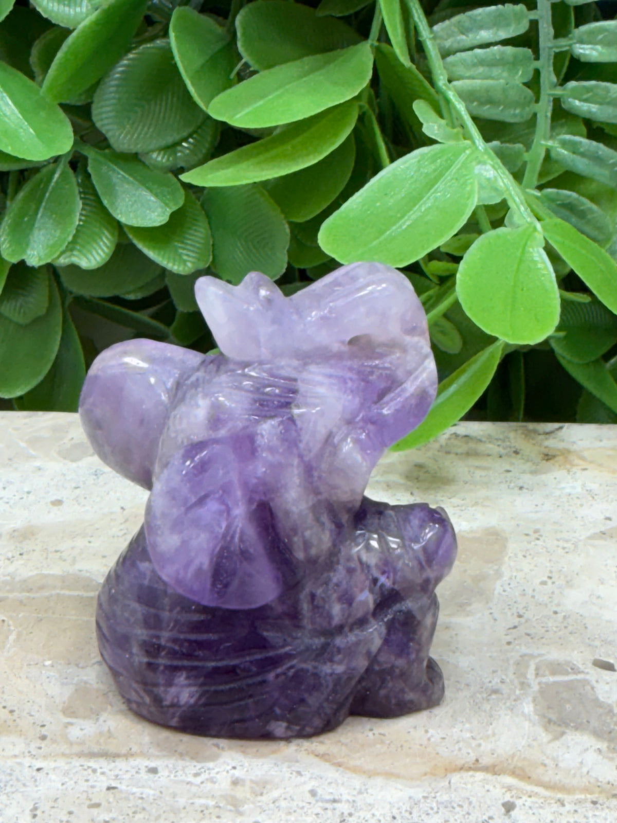 Amethyst Elephant 92g | Calm • Protection • Intuition