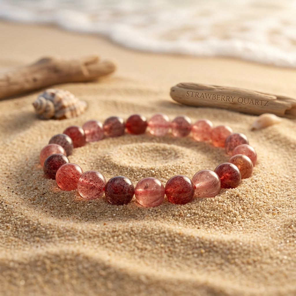 Strawberry Quartz Bracelet | Love • Happiness • Compassion