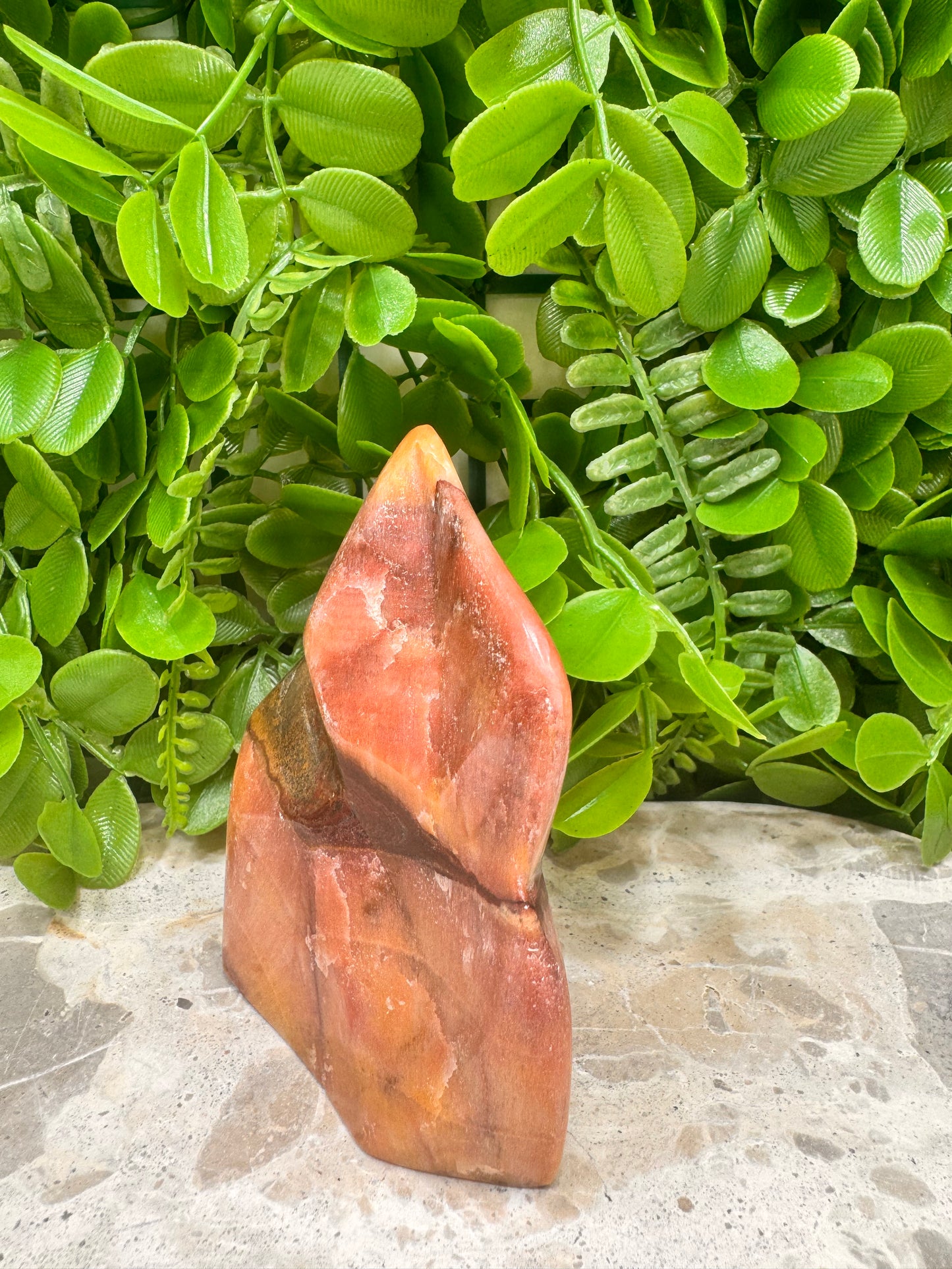 Peach Banded Calcite Freeform 362g