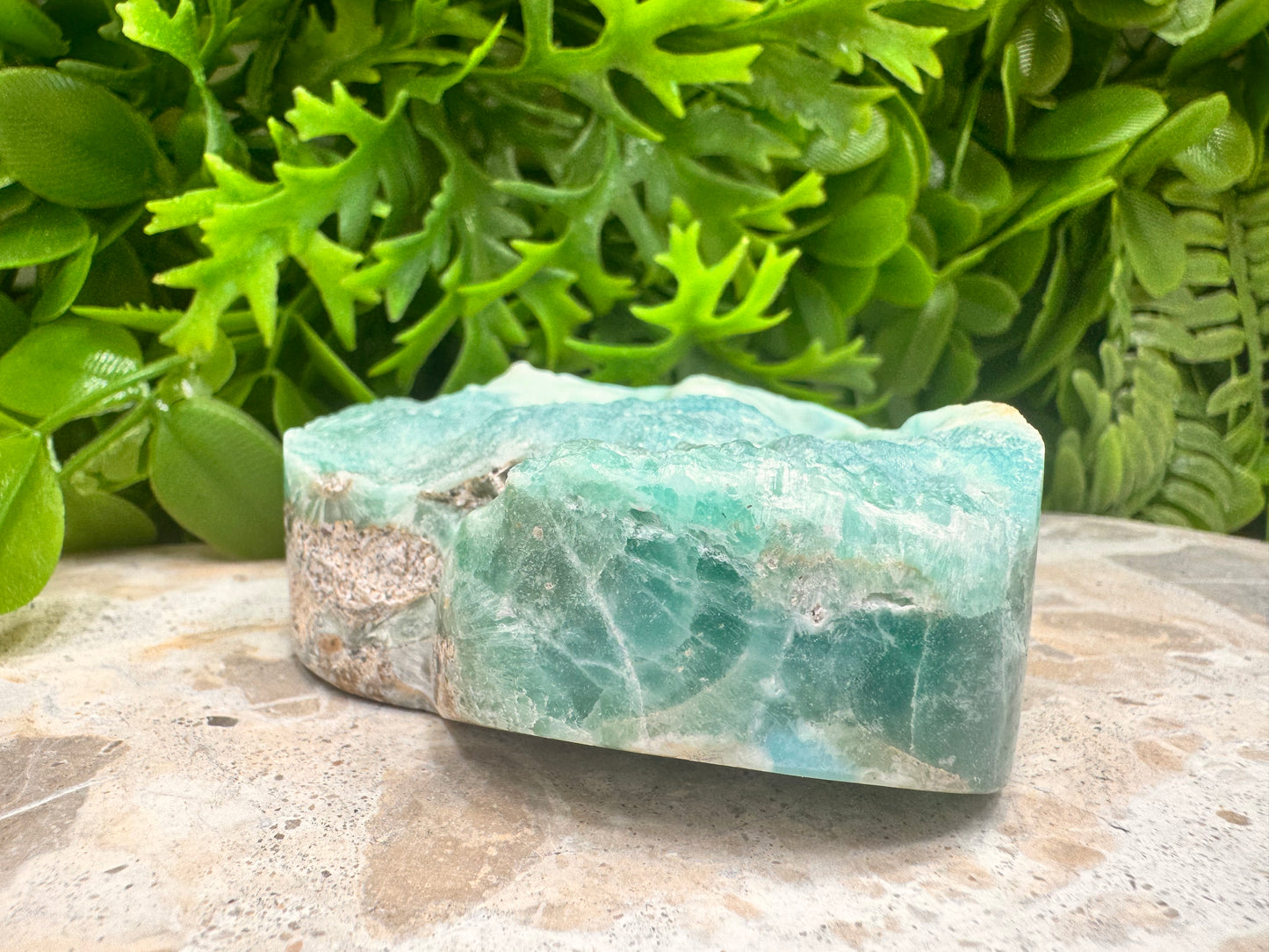 Hemimorphite with Smithsonite Heart 284g