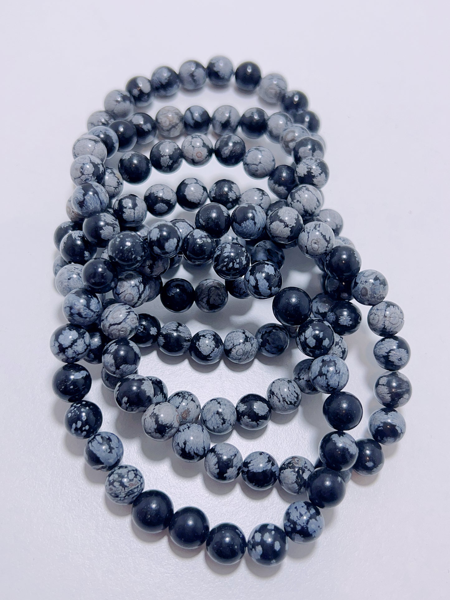 Snowflake Obsidian Bracelet