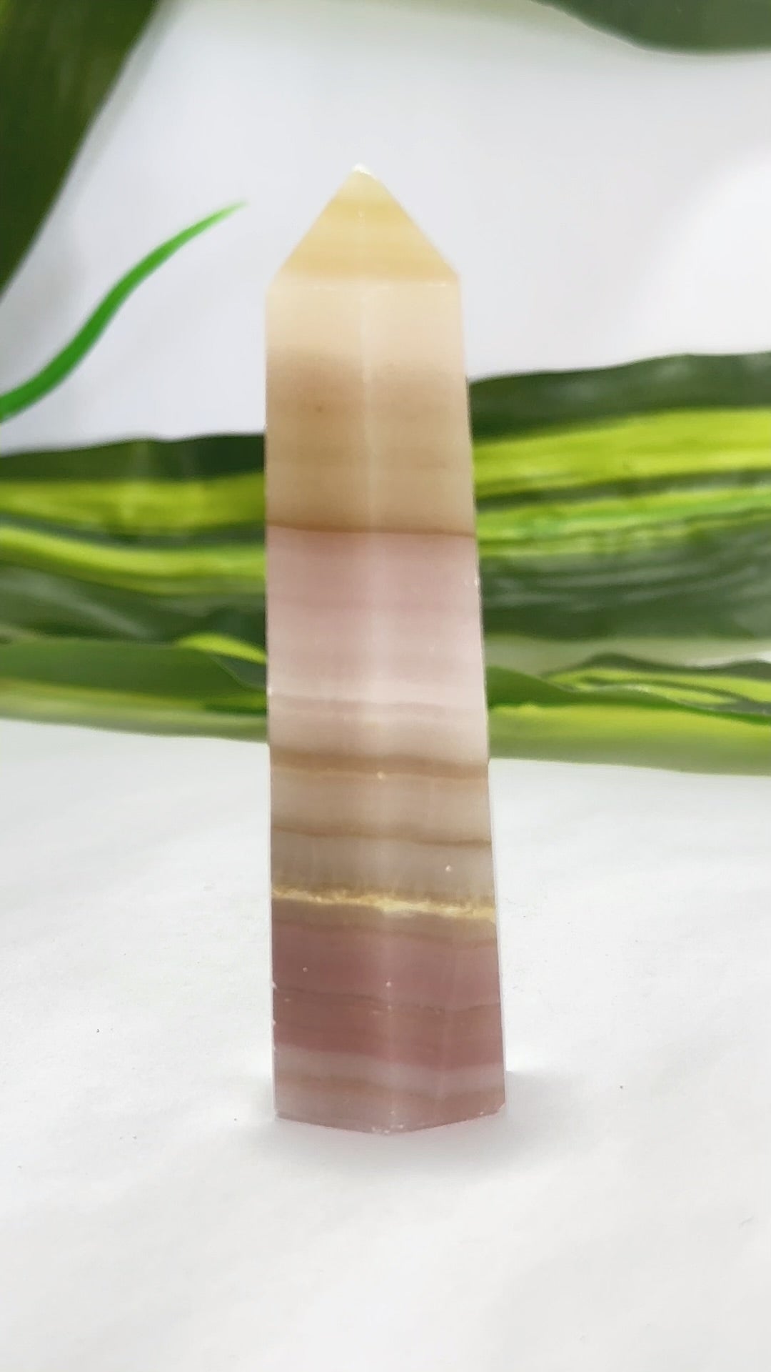 Pink Pistachio Calcite Point 83g