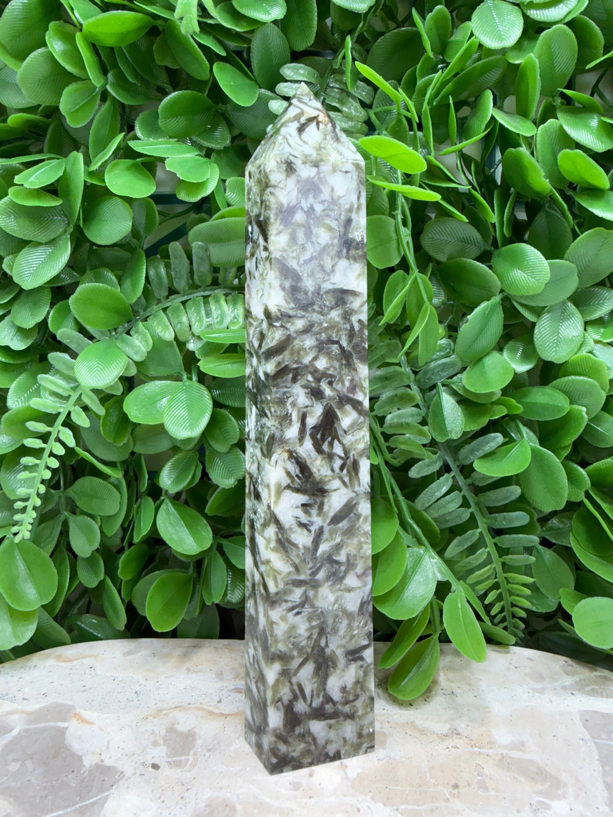 Green Mica Tower | Healing • Balance • Renewal