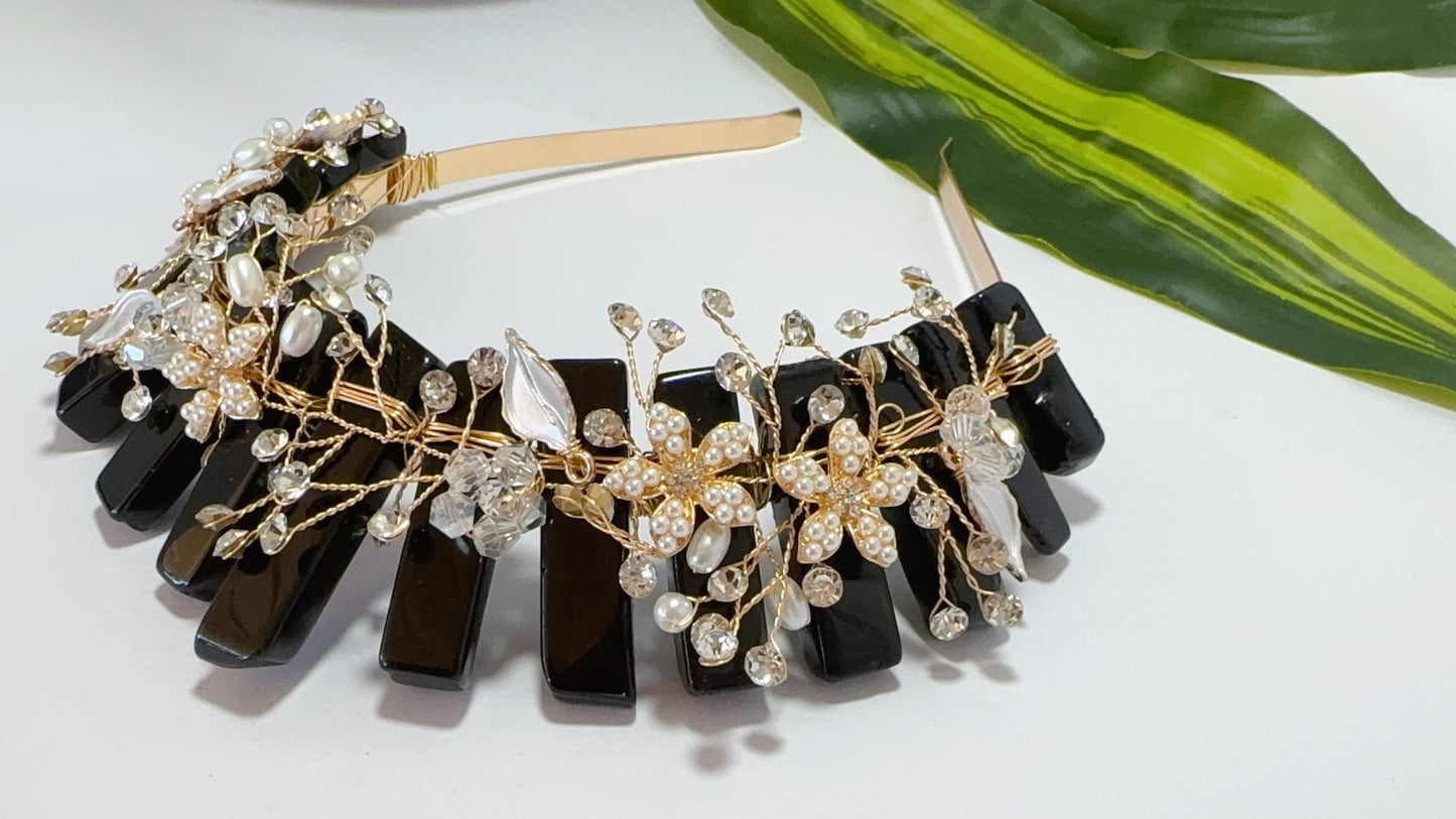 Obsidian Gold Tiara