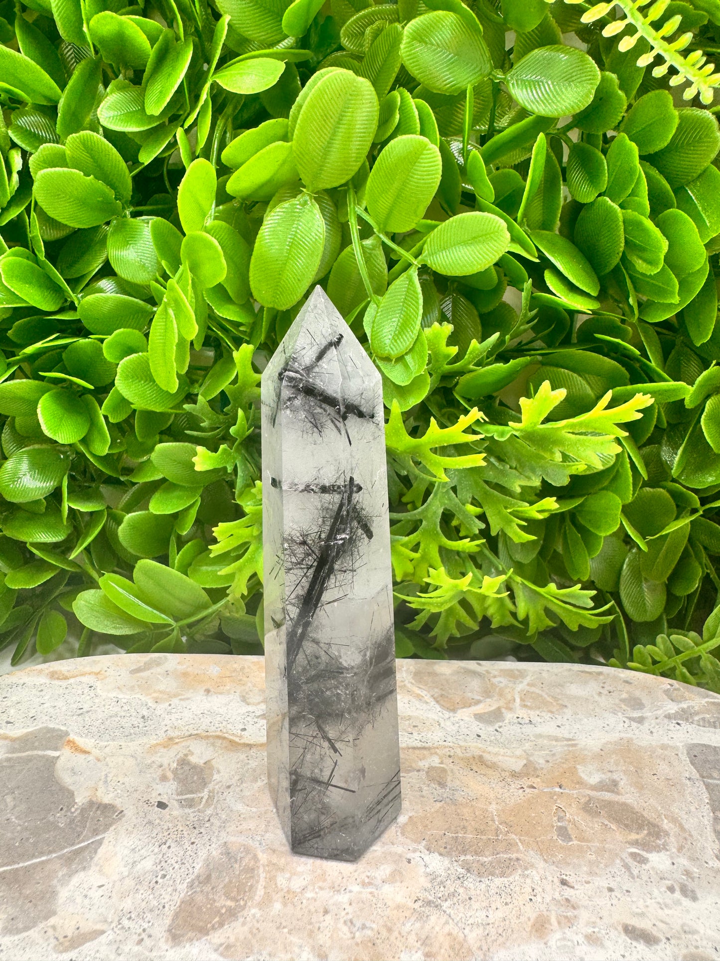 Tourmaline in Quartz Tower 156g