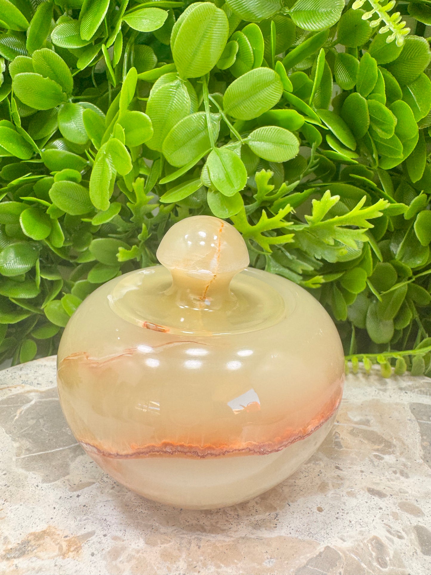 Green Onyx Apple Bowl 612g