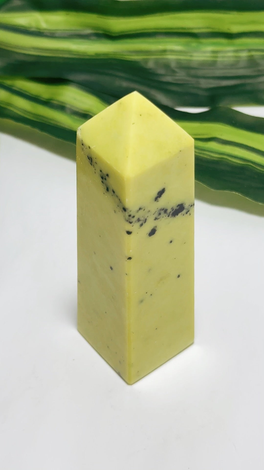 Jade with Hematite Tower 214g