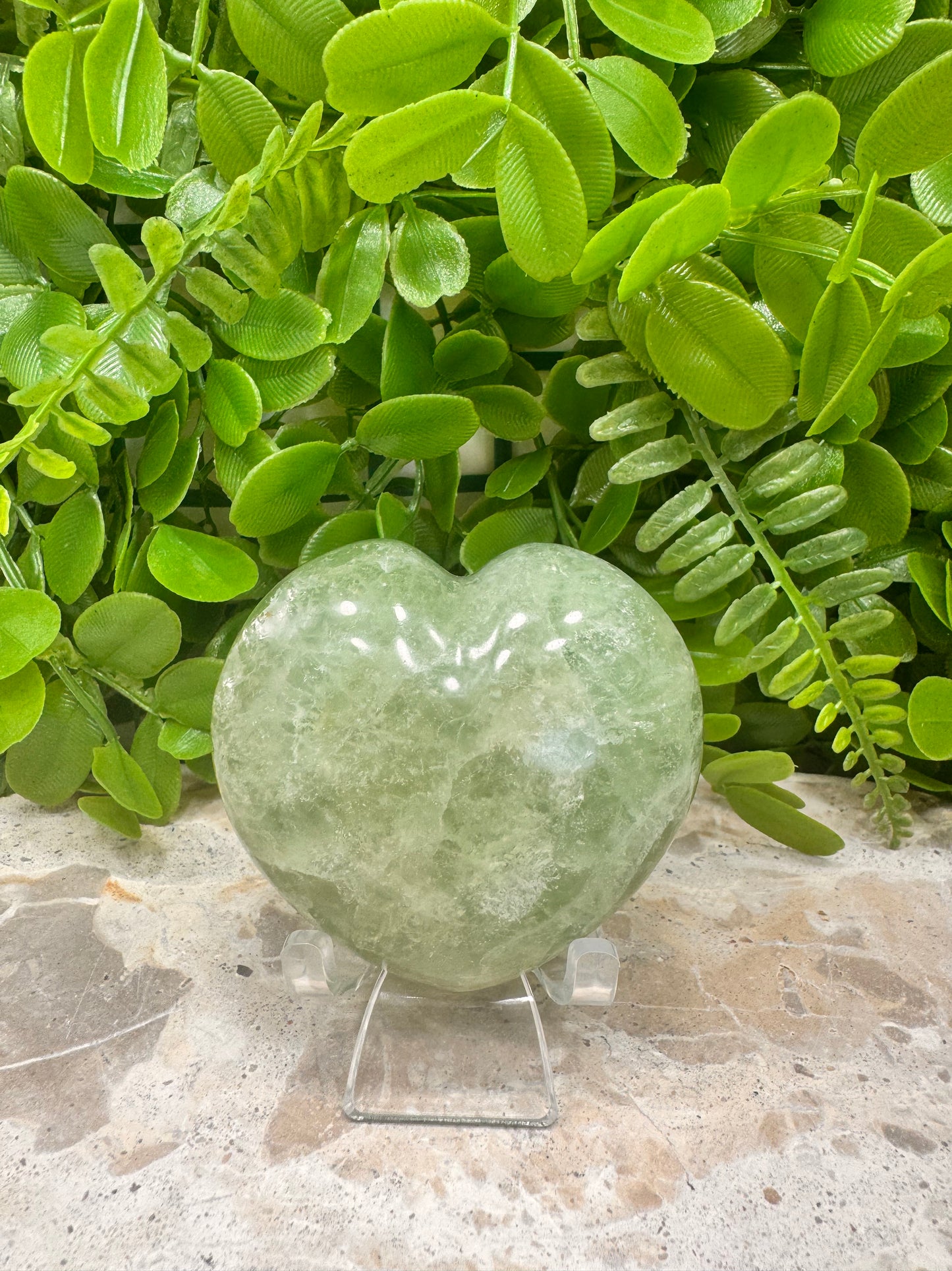 Green Fluorite Heart 288g