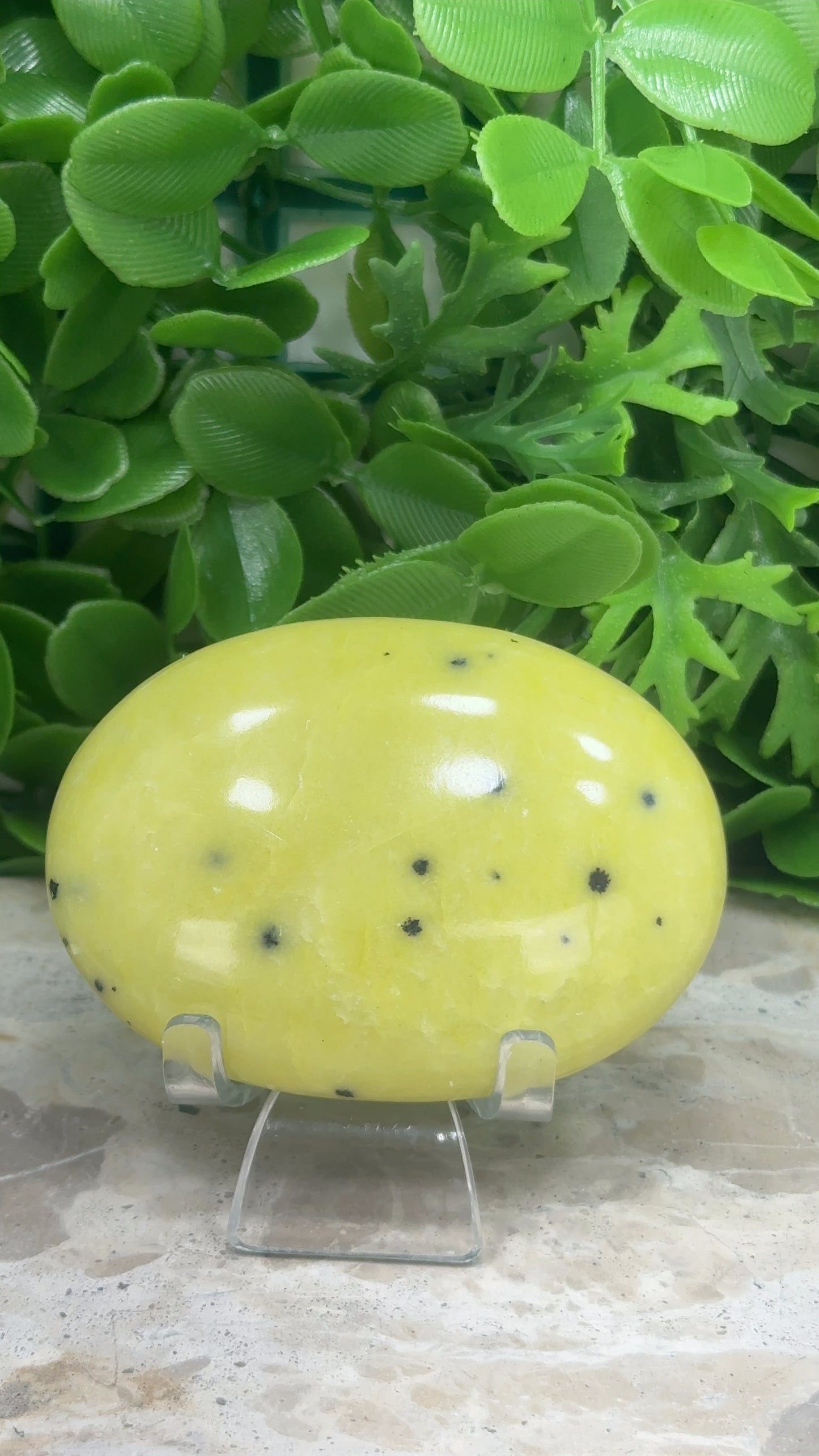 Jade & Hematite Palm Stone 174g