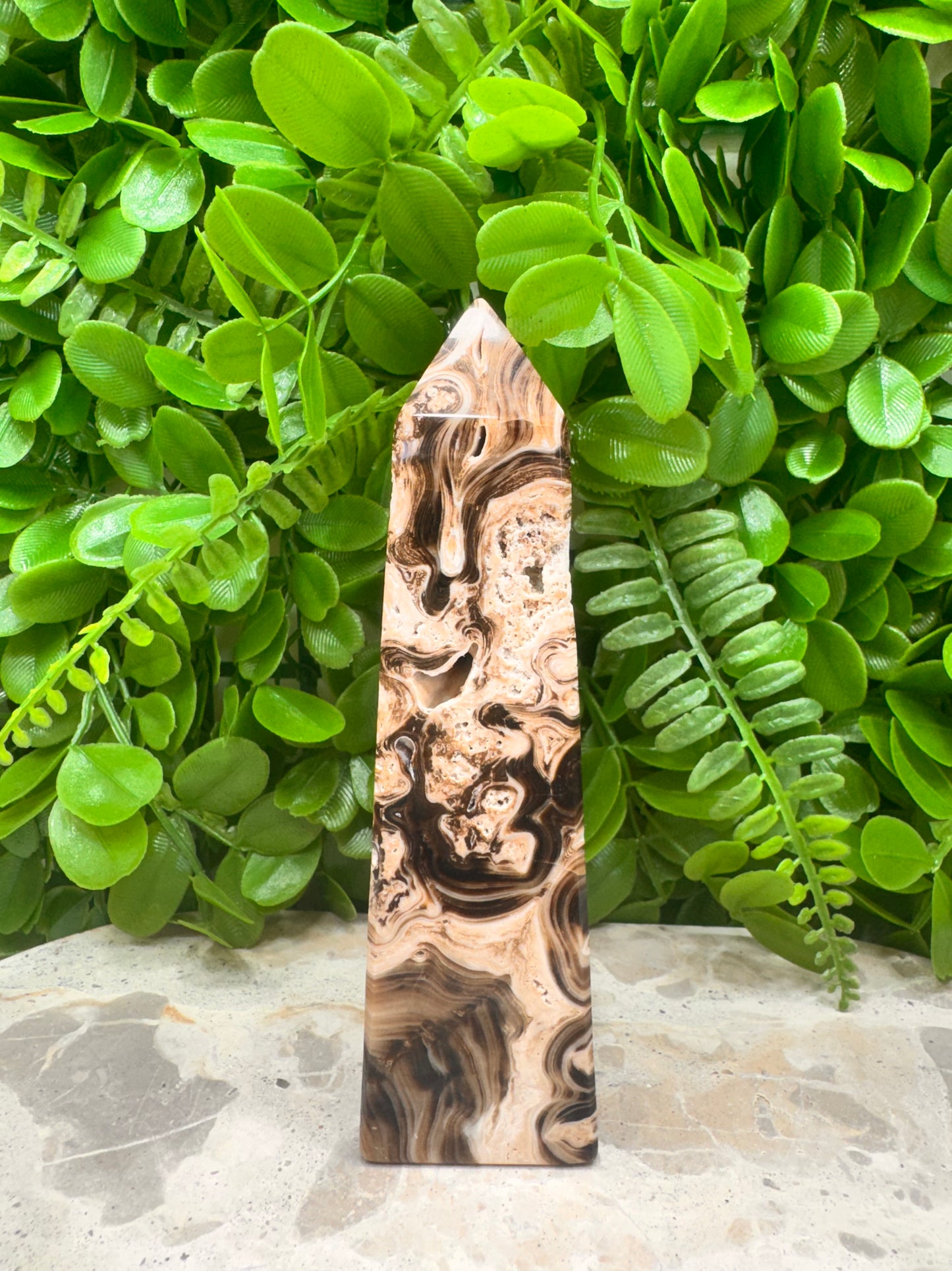 Chocolate Calcite Tower 360g