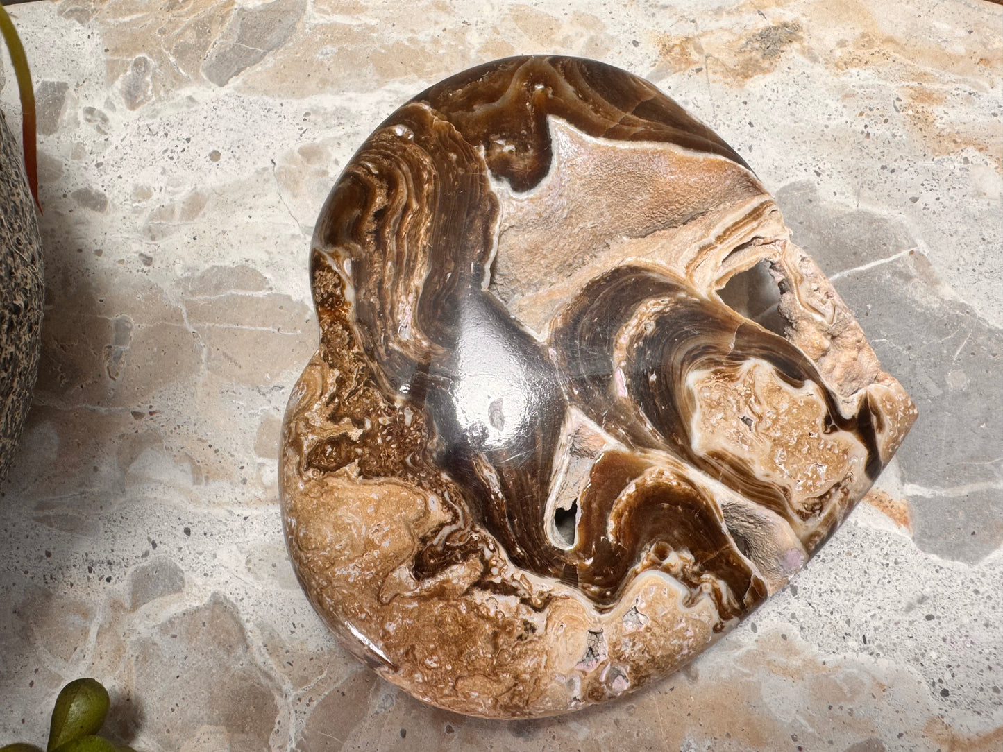 Chocolate Calcite Heart 232g