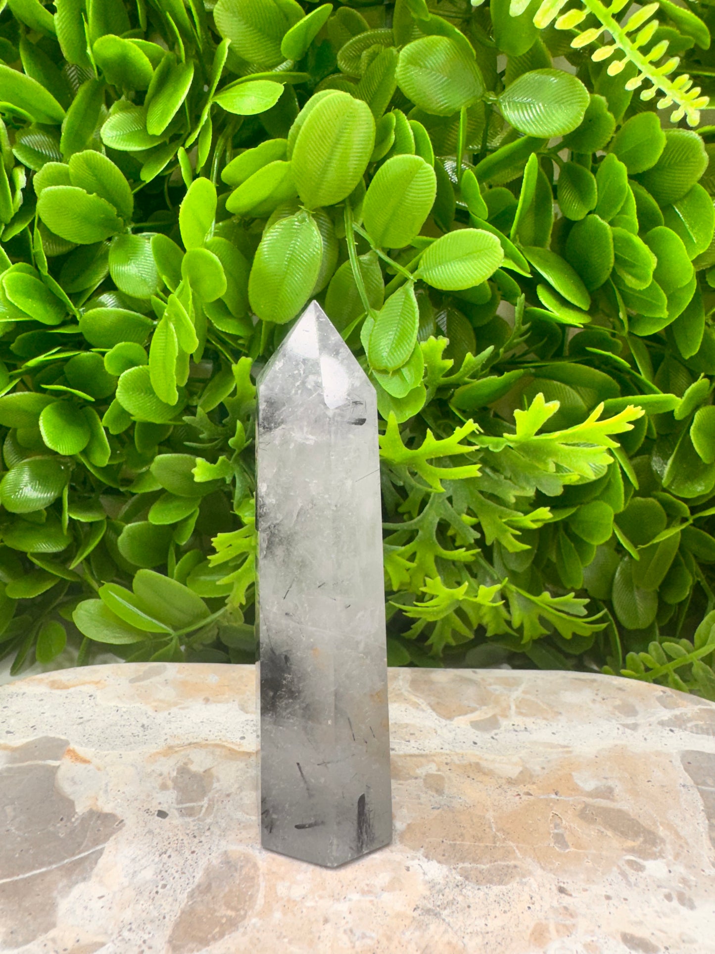 Tourmaline in Quartz Tower 156g