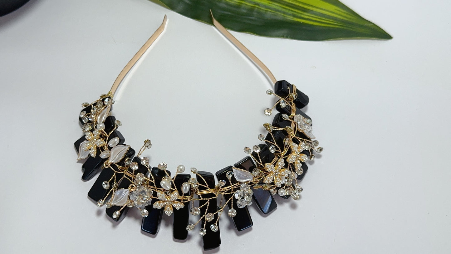 Obsidian Gold Tiara