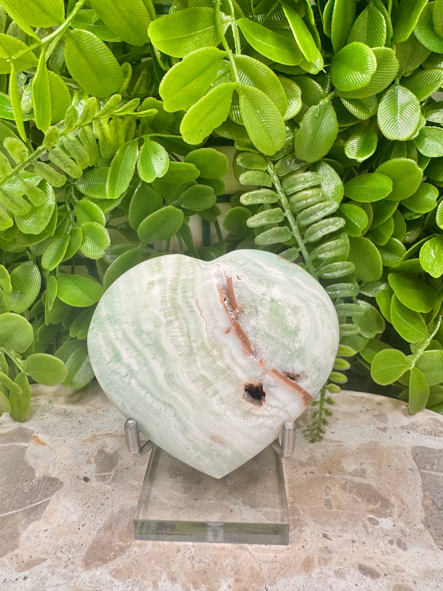 Caribbean Calcite Heart 216g