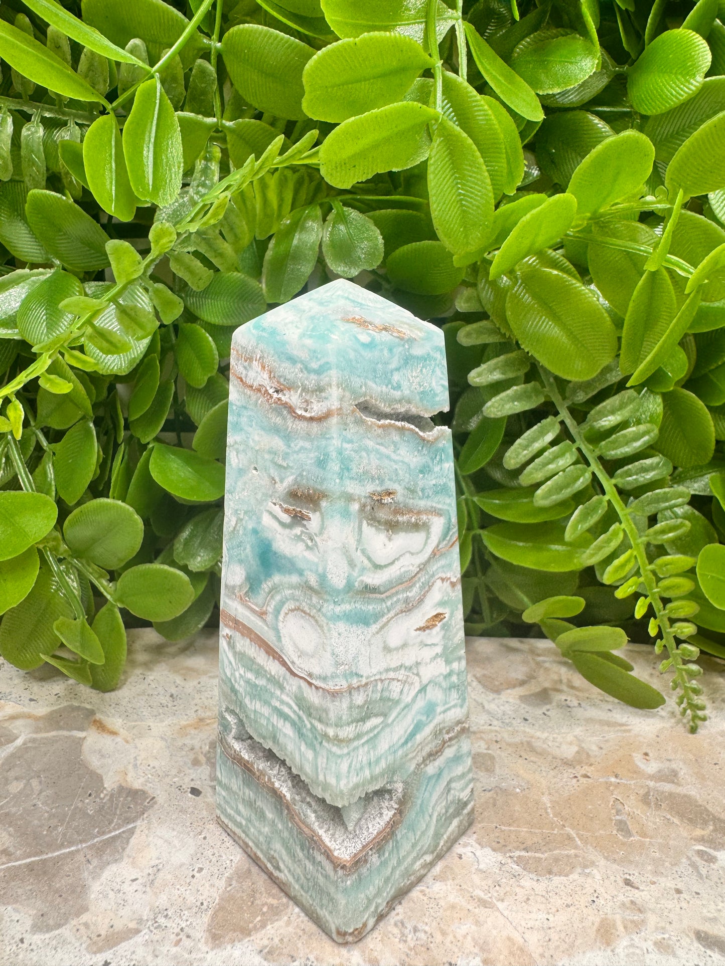 Aragonite with Smithsonite Tower 300g