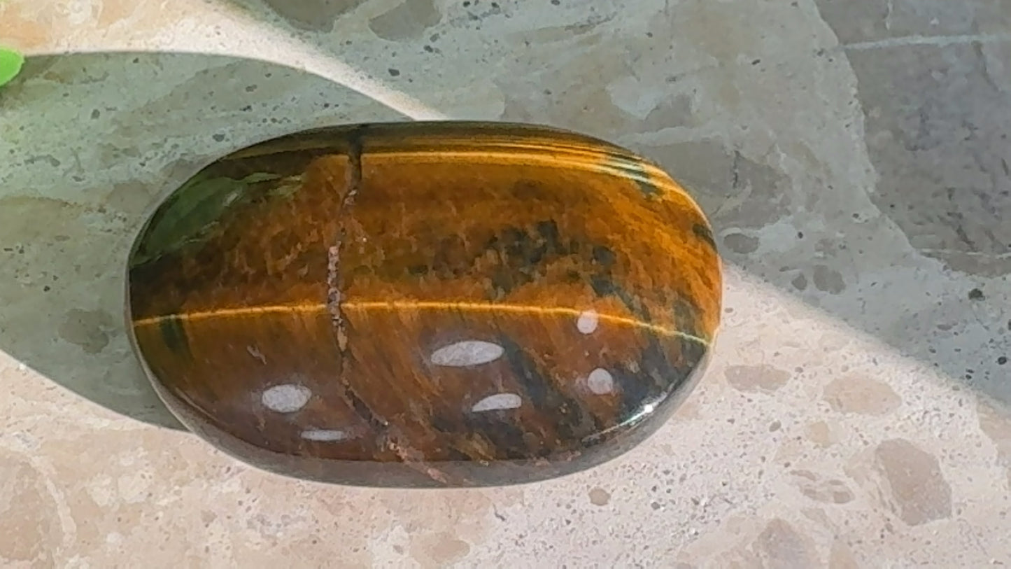 Tiger Eye Palm Stone 76g