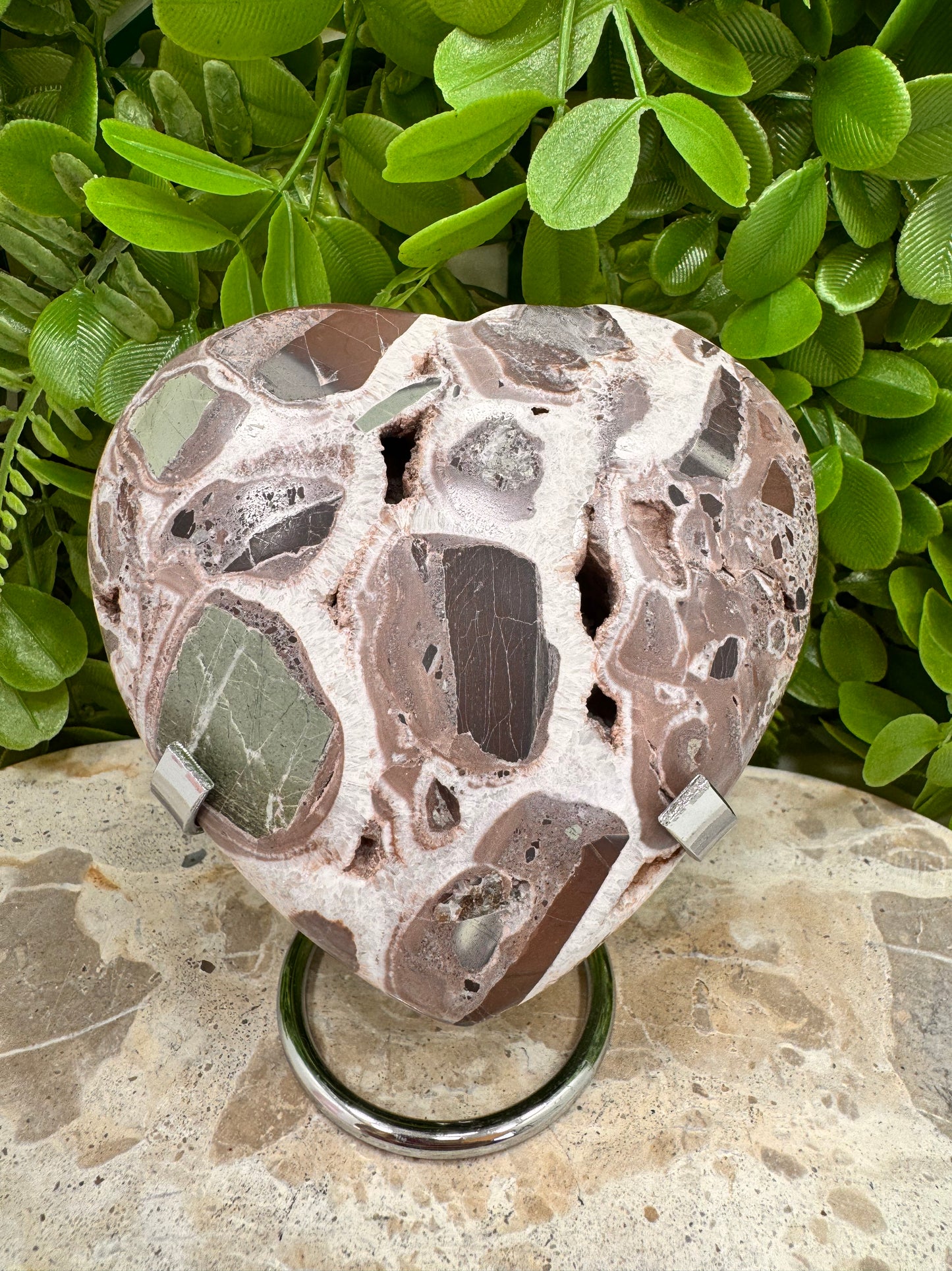 Chocolate Aragonite Heart 518g