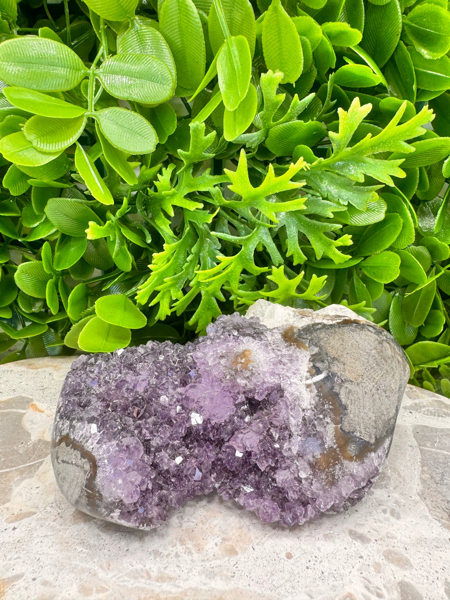 Amethyst Freeform with Quartz 568g